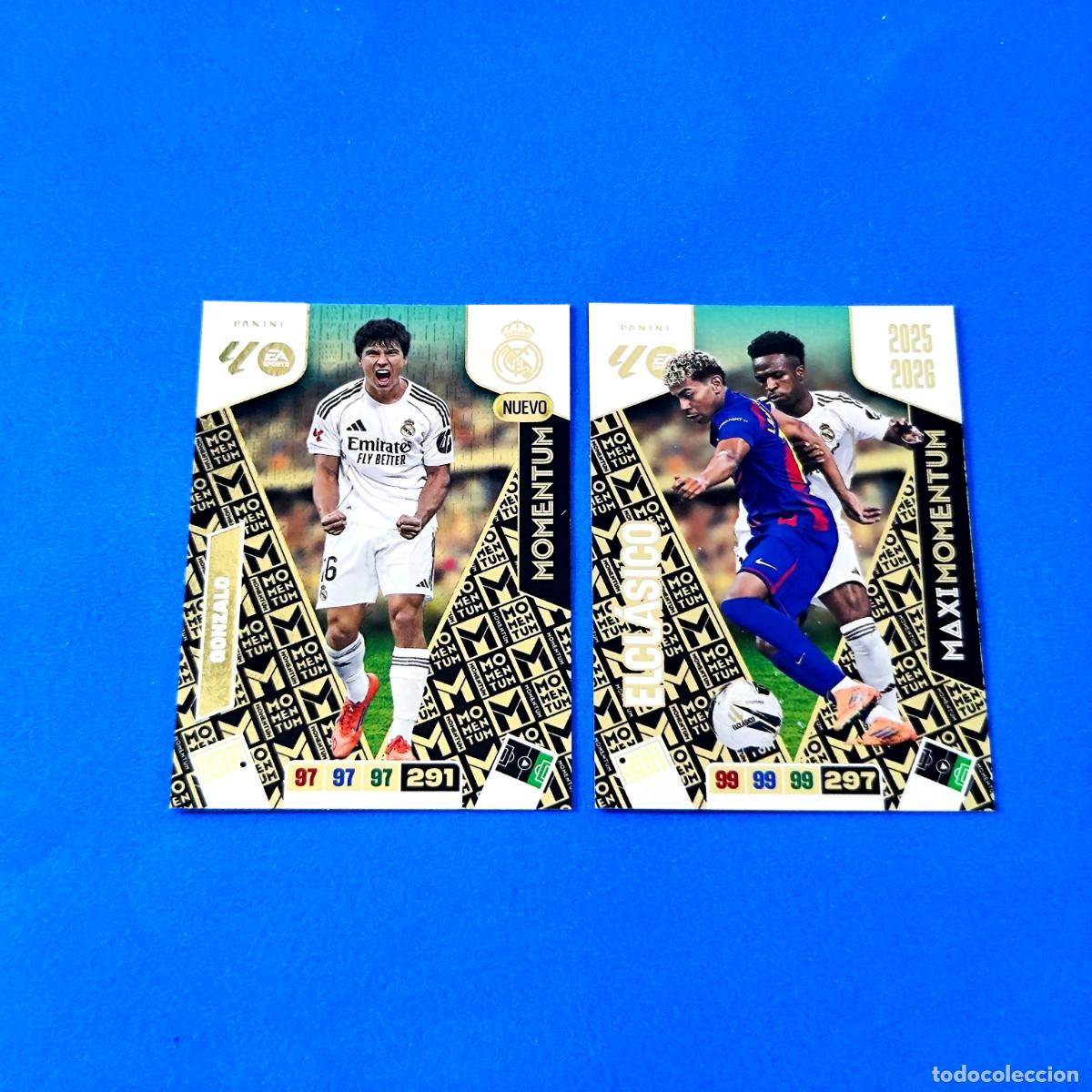 Cromos de F&uacute;tbol: Adrenalyn 2025 2026 / 25 26 Momentum Gonzalo Real Madrid Maxi Momentum El Cl&aacute;sico Yamal Vinicius