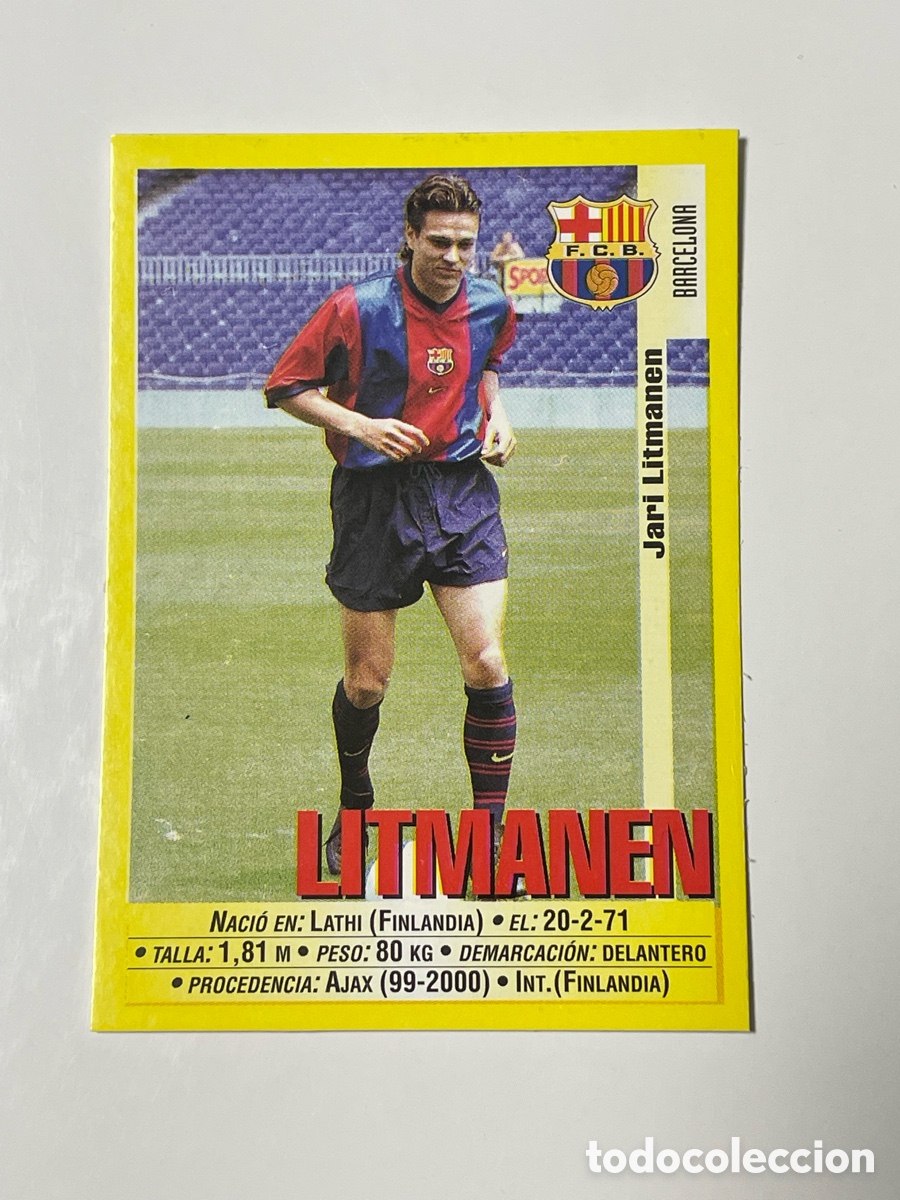 Cromos de F&uacute;tbol: Jari Litmanen F. C. Barcelona Panini 1999/2000 #17