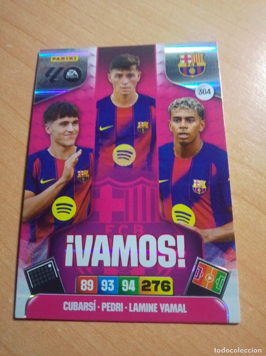 Cromos de F&uacute;tbol: 364 CUBARSI PEDRI LAMINE YAMAL VAMOS DEL BARCELONA 25 26 ADRENALYN XL 2025 2026