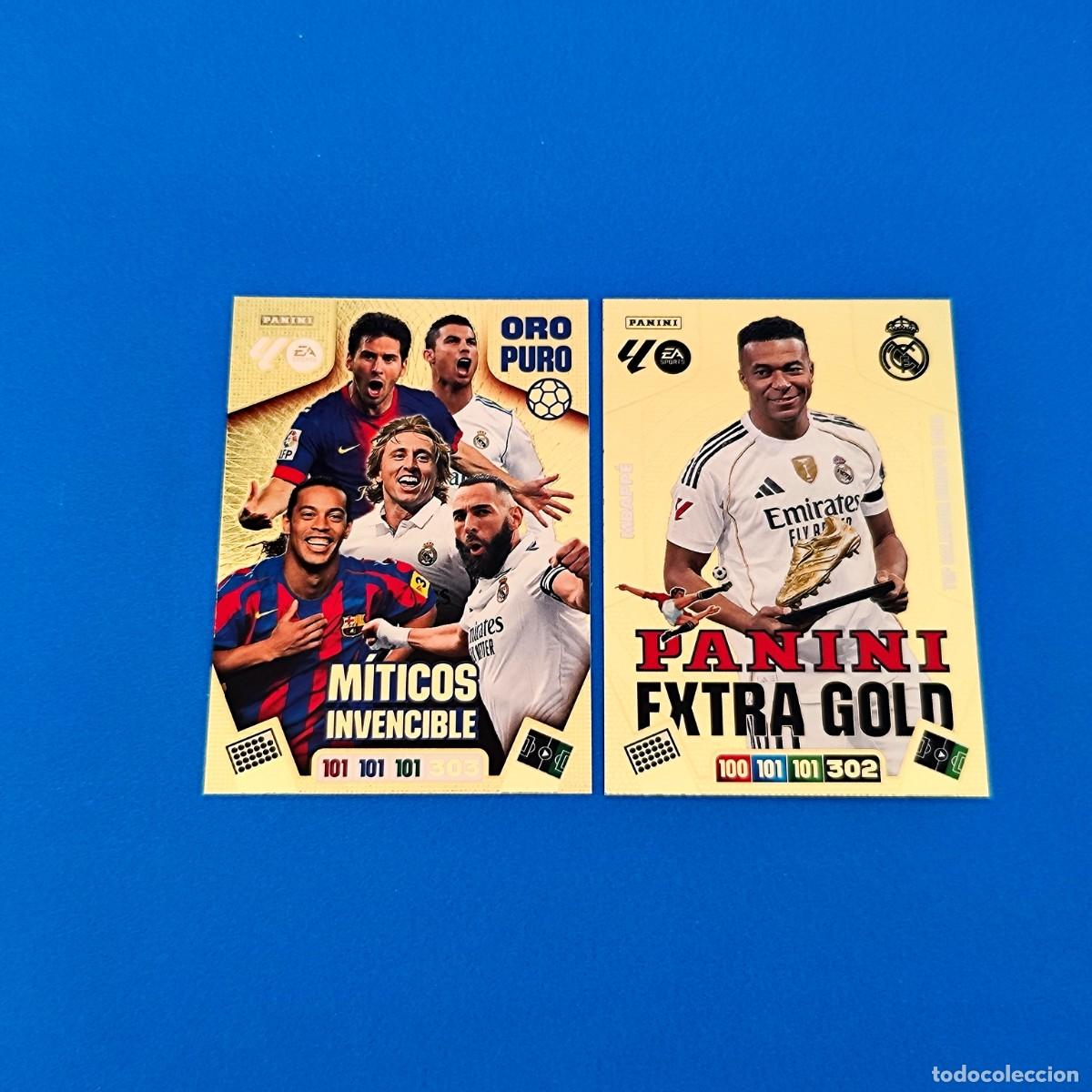 Cromos de F&uacute;tbol: Adrenalyn 2025 2026 / 25 26 Mbapp&eacute; Panini Extra Gold - M&iacute;ticos Invencible Oro puro