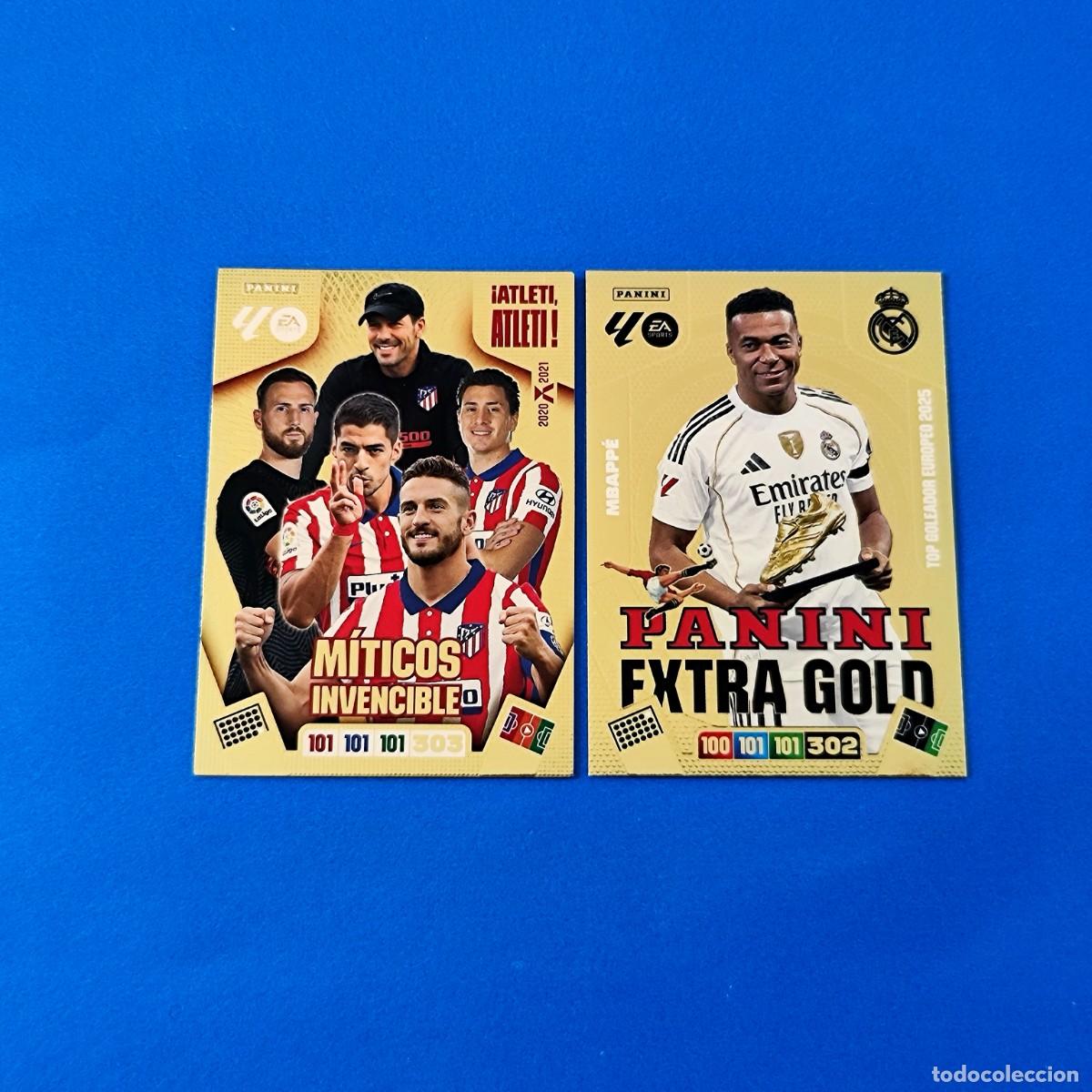 Cromos de F&uacute;tbol: Adrenalyn 2025 2026 / 25 26 Mbapp&eacute; Panini Extra Gold - M&iacute;ticos Invencible Atleti, Atleti