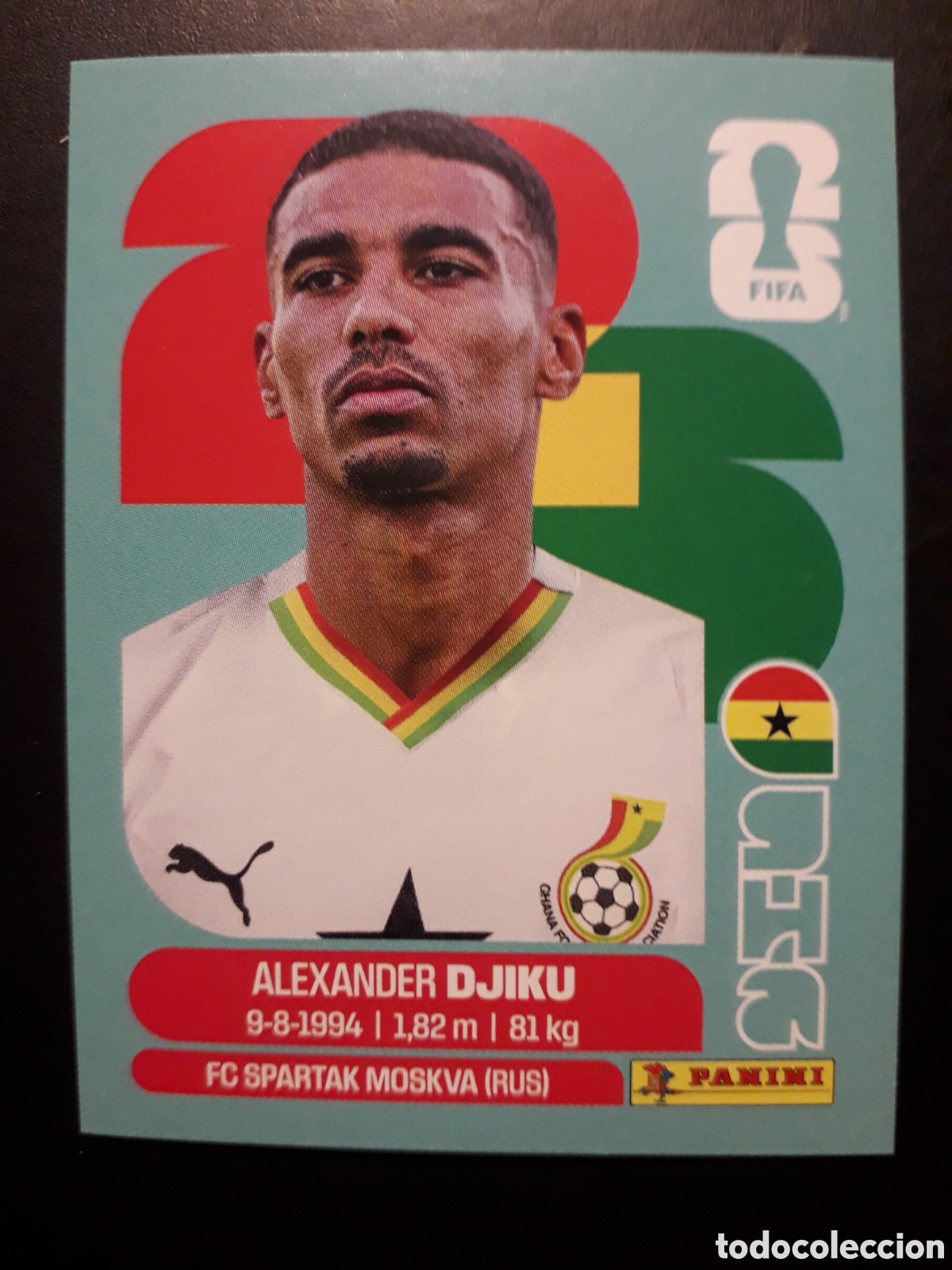 Cromos de F&uacute;tbol: DJIKU GHANA GHA 6 MUNDIAL F&Uacute;TBOL 2026 FIFA WORLD CUP PANINI SIN PEGAR PEDIDO M&Iacute;NIMO 3&euro;