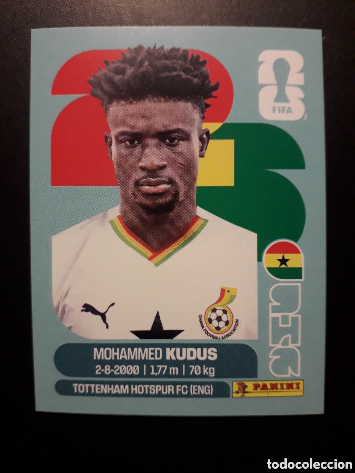 Cromos de F&uacute;tbol: KUDUS GHANA GHA 14 MUNDIAL F&Uacute;TBOL 2026 FIFA WORLD CUP PANINI SIN PEGAR PEDIDO M&Iacute;NIMO 3&euro;
