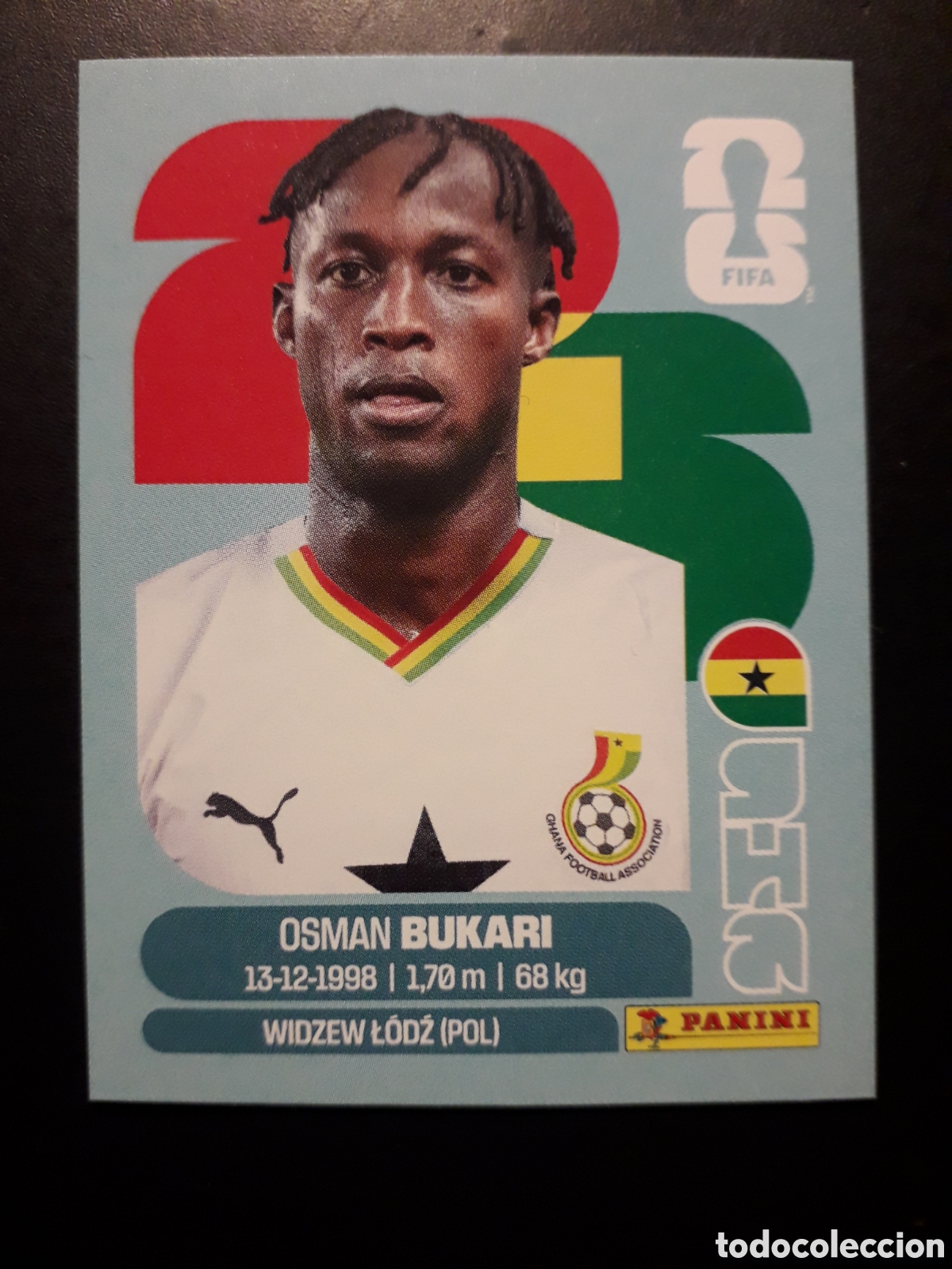 Cromos de F&uacute;tbol: BUKARI GHANA GHA 19 MUNDIAL F&Uacute;TBOL 2026 FIFA WORLD CUP PANINI SIN PEGAR PEDIDO M&Iacute;NIMO 3&euro;