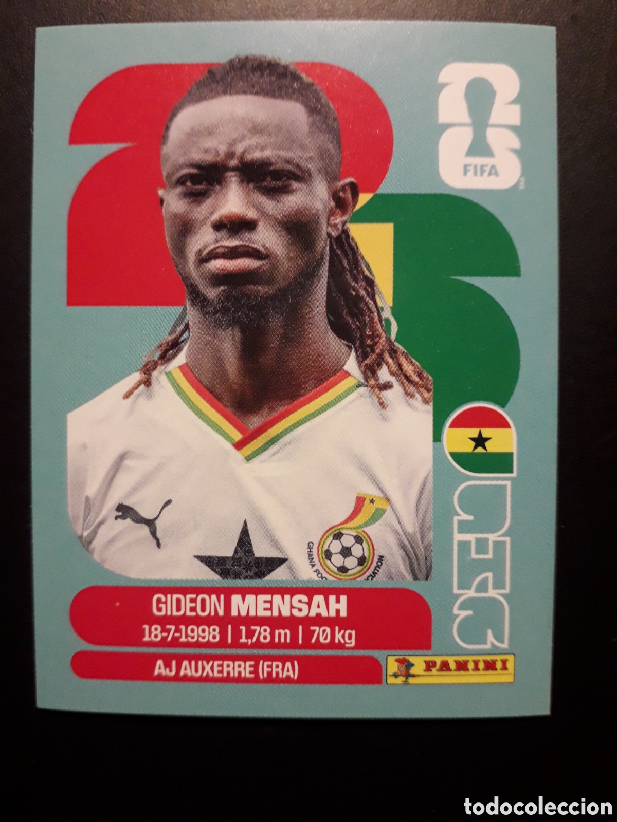 Cromos de F&uacute;tbol: MENSAH GHANA GHA 7 MUNDIAL F&Uacute;TBOL 2026 FIFA WORLD CUP PANINI SIN PEGAR PEDIDO M&Iacute;NIMO 3&euro;