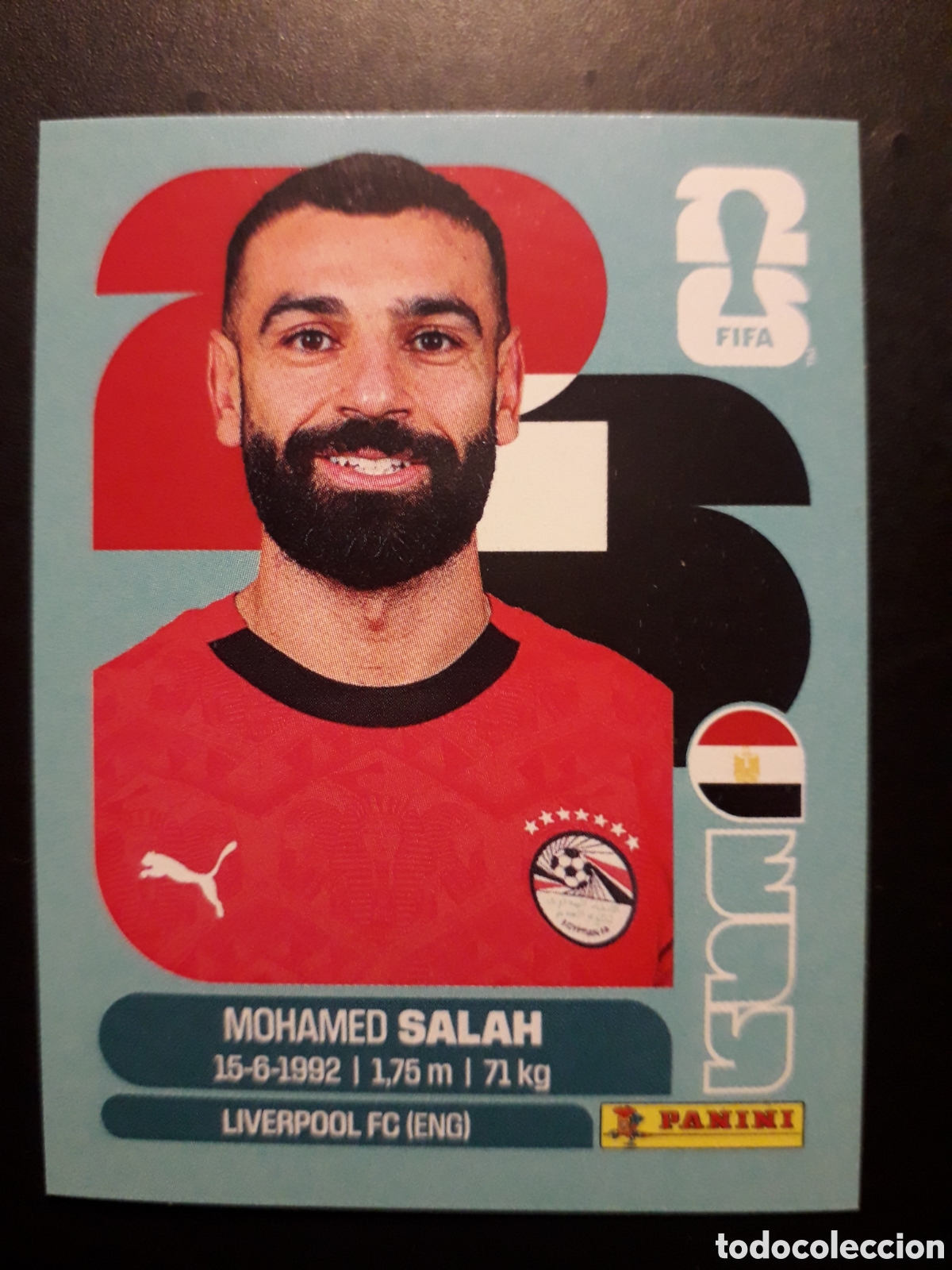 Cromos de F&uacute;tbol: SALAH EGIPTO EGY 17 MUNDIAL F&Uacute;TBOL 2026 FIFA WORLD CUP PANINI SIN PEGAR PEDIDO M&Iacute;NIMO 3&euro;