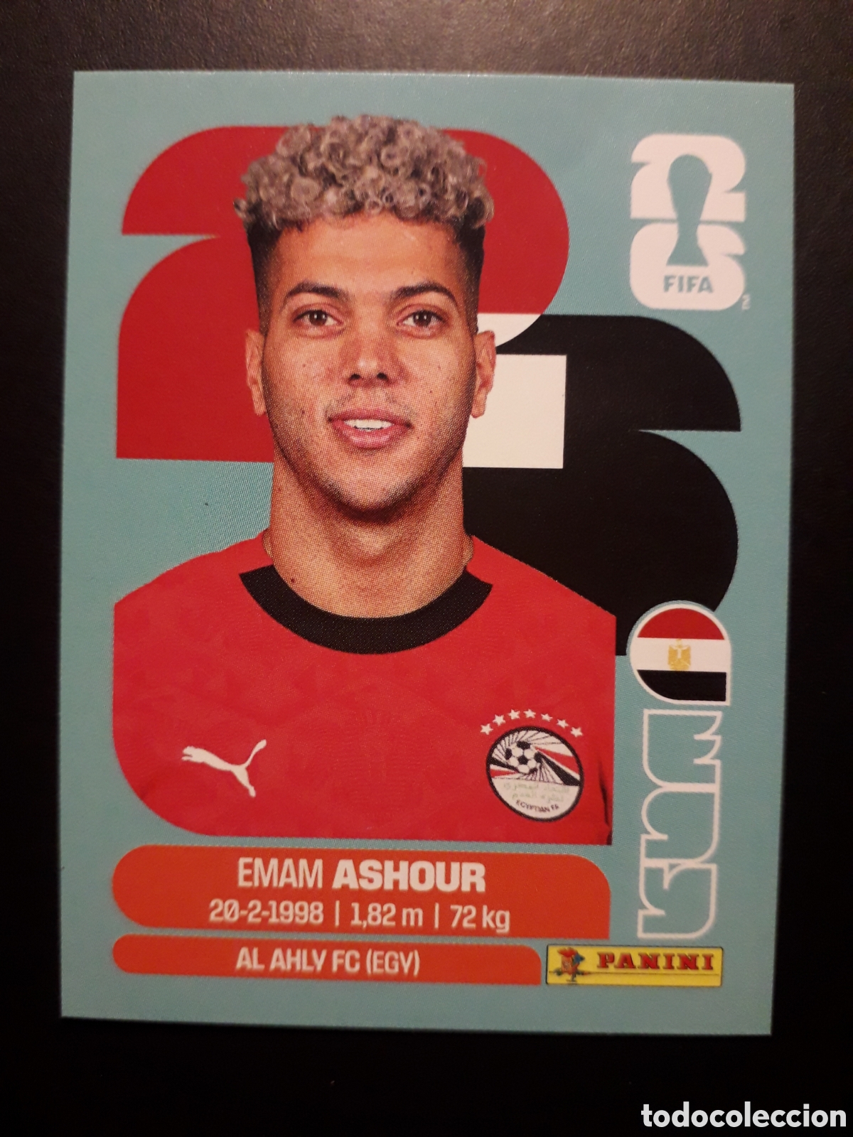 Cromos de F&uacute;tbol: ASHOUR EGIPTO EGY 15 MUNDIAL F&Uacute;TBOL 2026 FIFA WORLD CUP PANINI SIN PEGAR PEDIDO M&Iacute;NIMO 3&euro;