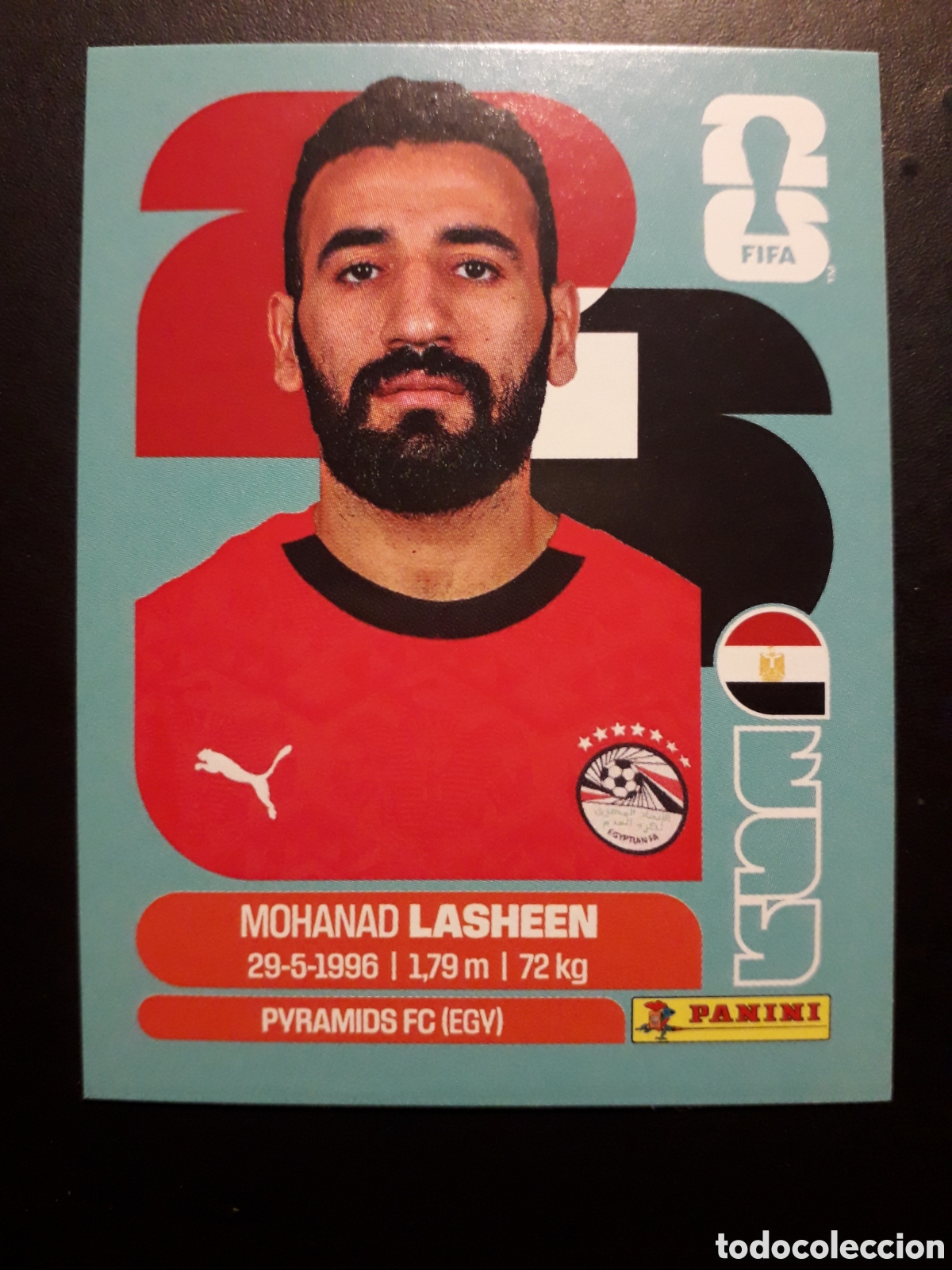 Cromos de F&uacute;tbol: LASHEEN EGIPTO EGY 14 MUNDIAL F&Uacute;TBOL 2026 FIFA WORLD CUP PANINI SIN PEGAR PEDIDO M&Iacute;NIMO 3&euro;