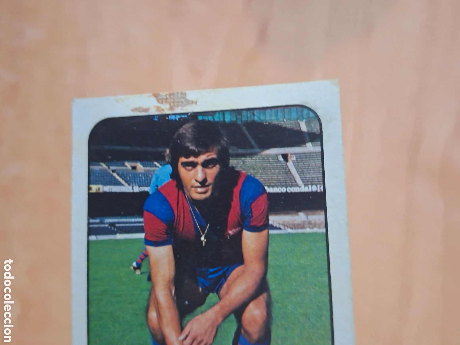 Cartes &agrave; collectionner de Football: Este 78 79 amarillo Barcelona baja mal estado por arriba despegado ver fotos