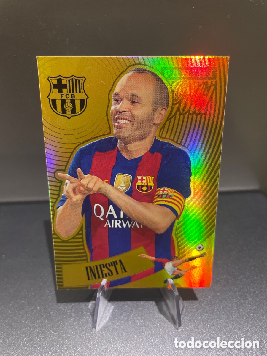 Cromos de F&uacute;tbol: Iniesta 99 Gold La Sublimaci&oacute;n del Juego Tributo Panini 125 Aniversario FC Barcelona