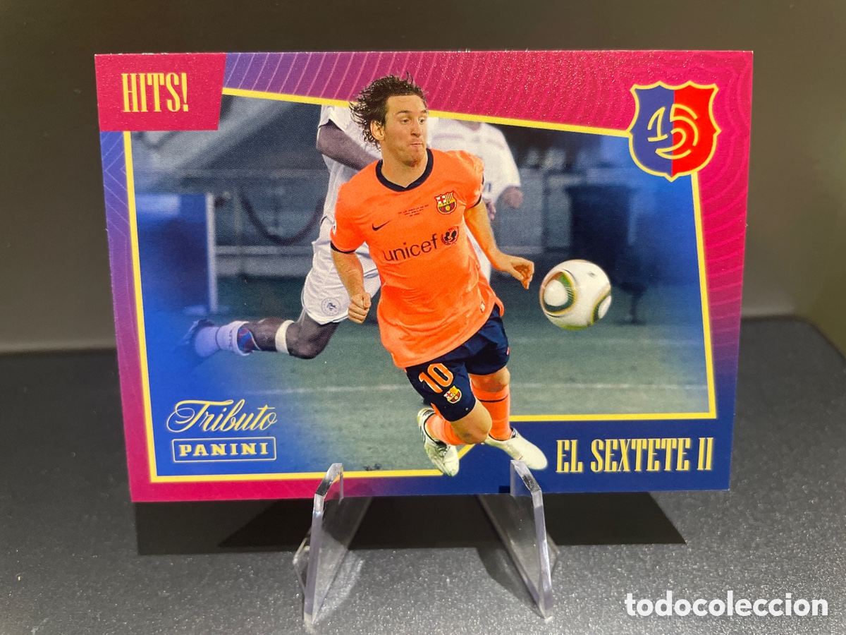 Cromos de F&uacute;tbol: Lionel Messi 56 Hits! El Sextete II Tributo Panini 125 Aniversario FC Barcelona