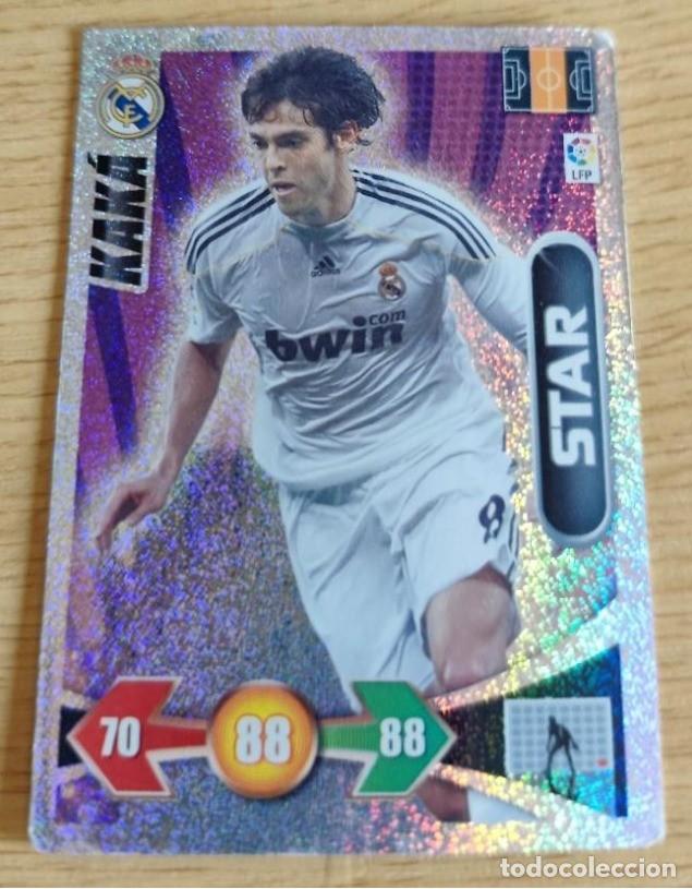 Cromos de F&uacute;tbol: CARD FOOTBALL KAKA REAL MADRID STAR BRILLANTINA FINA ADRENALYN XL LIGA 2009 2010 09 10 PANINI