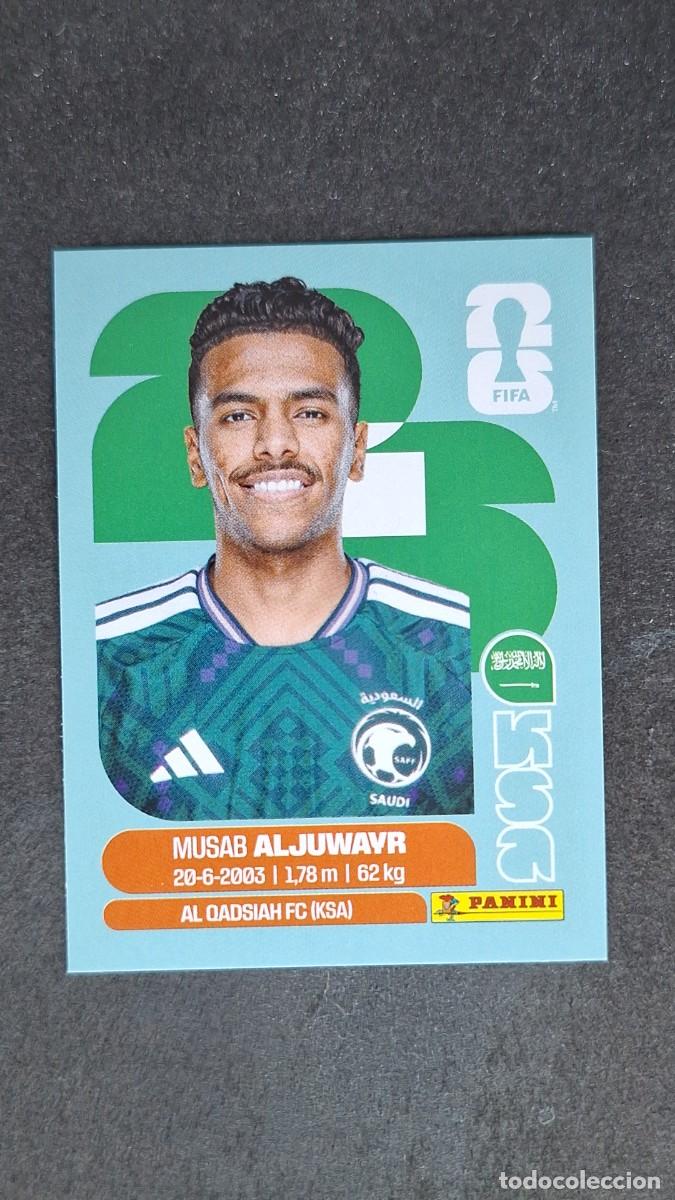 Cromos de F&uacute;tbol: L1 ALJUWAYR SELECCION ARABIA SAUDI 9 MUNDIAL FIFA WORLD CUP 2026 PANINI NUNCA PEGADO SIN PEGAR