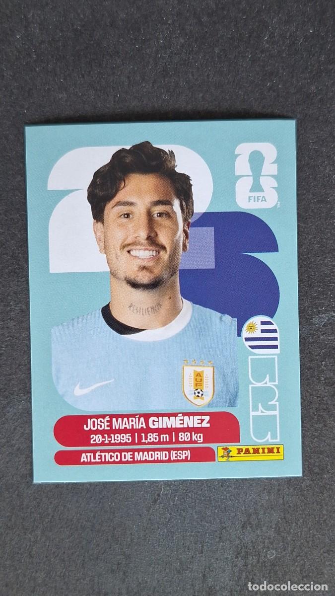Cromos de F&uacute;tbol: L1 GIMENEZ SELECCION URUGUAY 5 MUNDIAL FIFA WORLD CUP 2026 PANINI NUNCA PEGADO SIN PEGAR