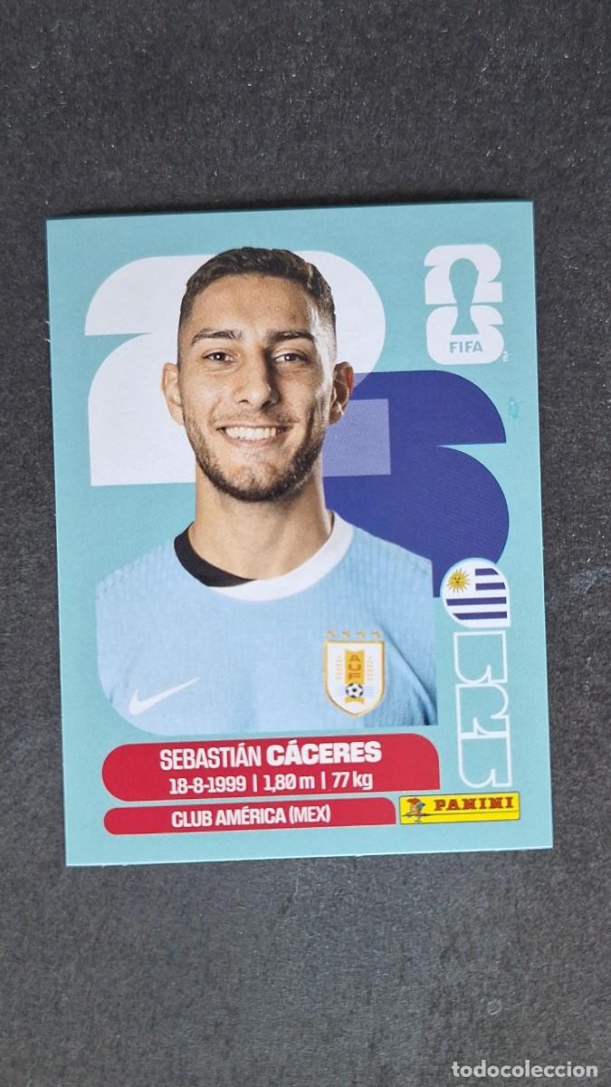 Cromos de F&uacute;tbol: L1 CACERES SELECCION URUGUAY 6 MUNDIAL FIFA WORLD CUP 2026 PANINI NUNCA PEGADO SIN PEGAR