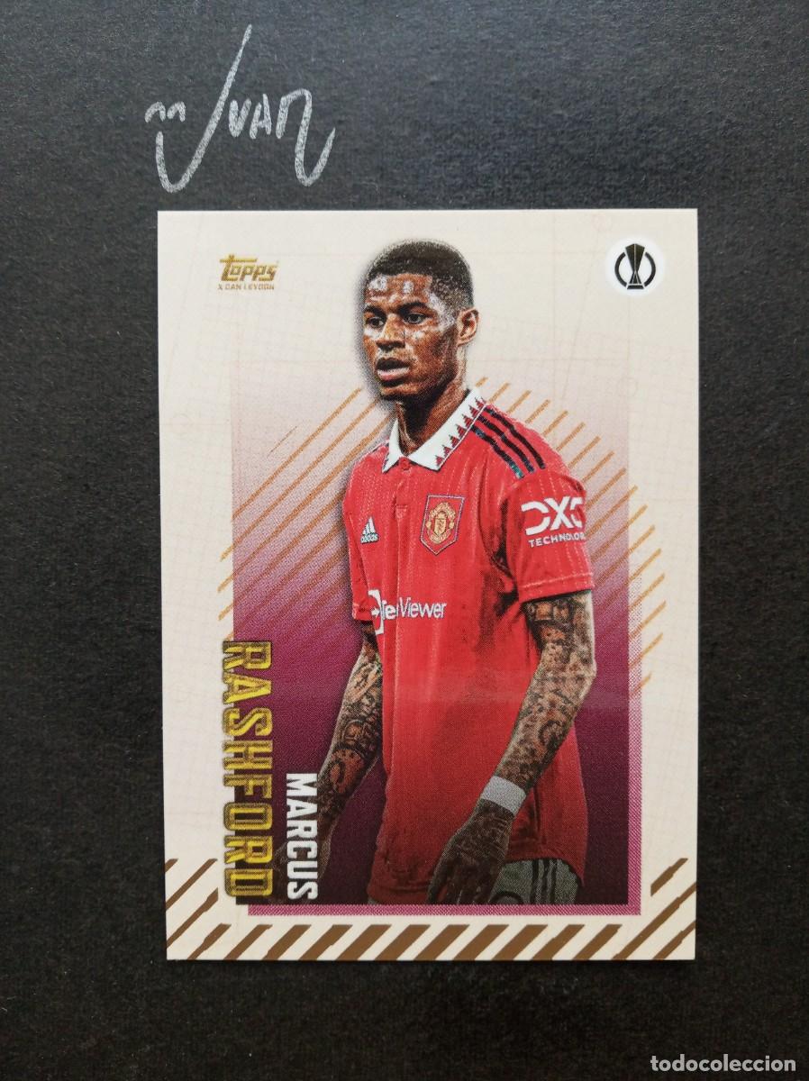 Cromos de F&uacute;tbol: RASHFORD MANCHESTER BARCELONA 25 26⚽ TOPPS &reg; GOLD x LEYDON UCL UEFA CHAMPIONS 2022 2023 22 23 NUEVO