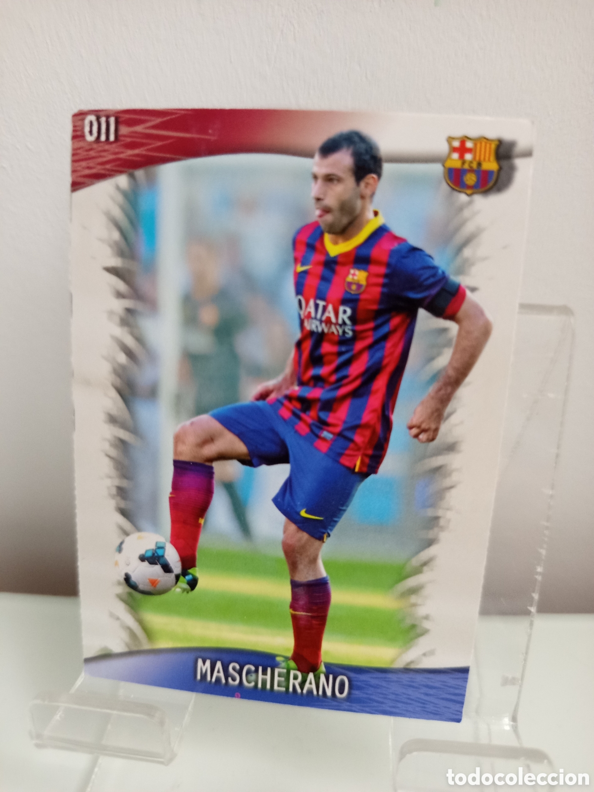 Cromos de F&uacute;tbol: ❇️ CROMO CARD ⚽ MASCHERANO BARCELONA 11 FICHAS LIGA QUIZ GAME 2014 13 14 2013 2014 MUNDICROMO ❇️