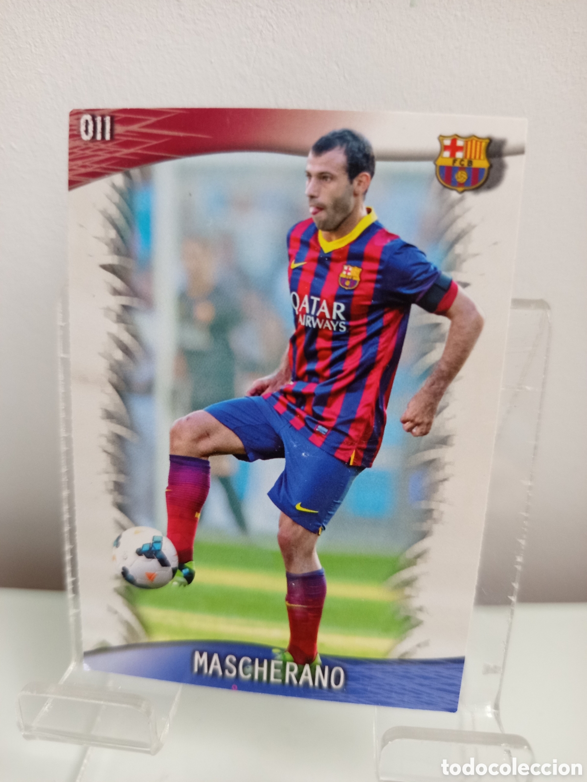 Football Stickers: ❇️ CROMO CARD ⚽ MASCHERANO BARCELONA 11 FICHAS LIGA QUIZ GAME 2014 13 14 2013 2014 MUNDICROMO ❇️