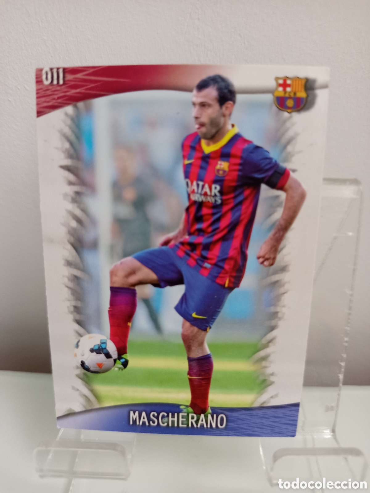 Football Stickers: ❇️ CROMO CARD ⚽ MASCHERANO BARCELONA 11 FICHAS LIGA QUIZ GAME 2014 13 14 2013 2014 MUNDICROMO ❇️