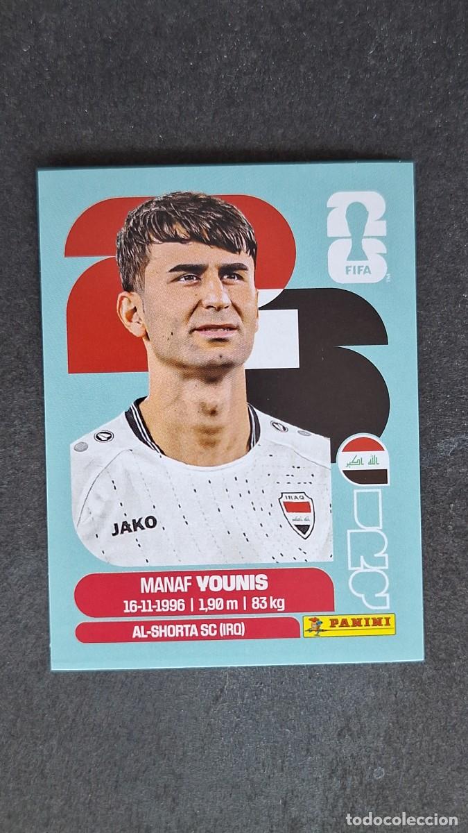 Cromos de F&uacute;tbol: L1 YOUNIS SELECCION IRAQ 8 MUNDIAL FIFA WORLD CUP 2026 PANINI NUNCA PEGADO SIN PEGAR