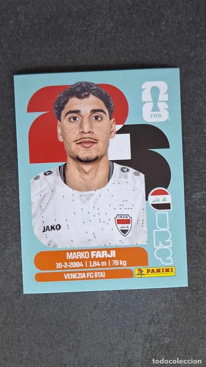 Cromos de F&uacute;tbol: L1 FARJI SELECCION IRAQ 16 MUNDIAL FIFA WORLD CUP 2026 PANINI NUNCA PEGADO SIN PEGAR
