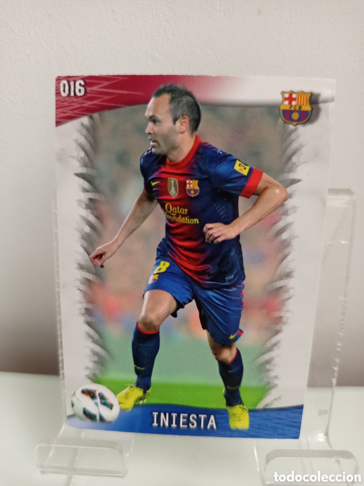 Cromos de F&uacute;tbol: ❇️ CROMO CARD ⚽ INIESTA BARCELONA 16 FICHAS LIGA QUIZ GAME 2014 13 14 2013 2014 MUNDICROMO ❇️