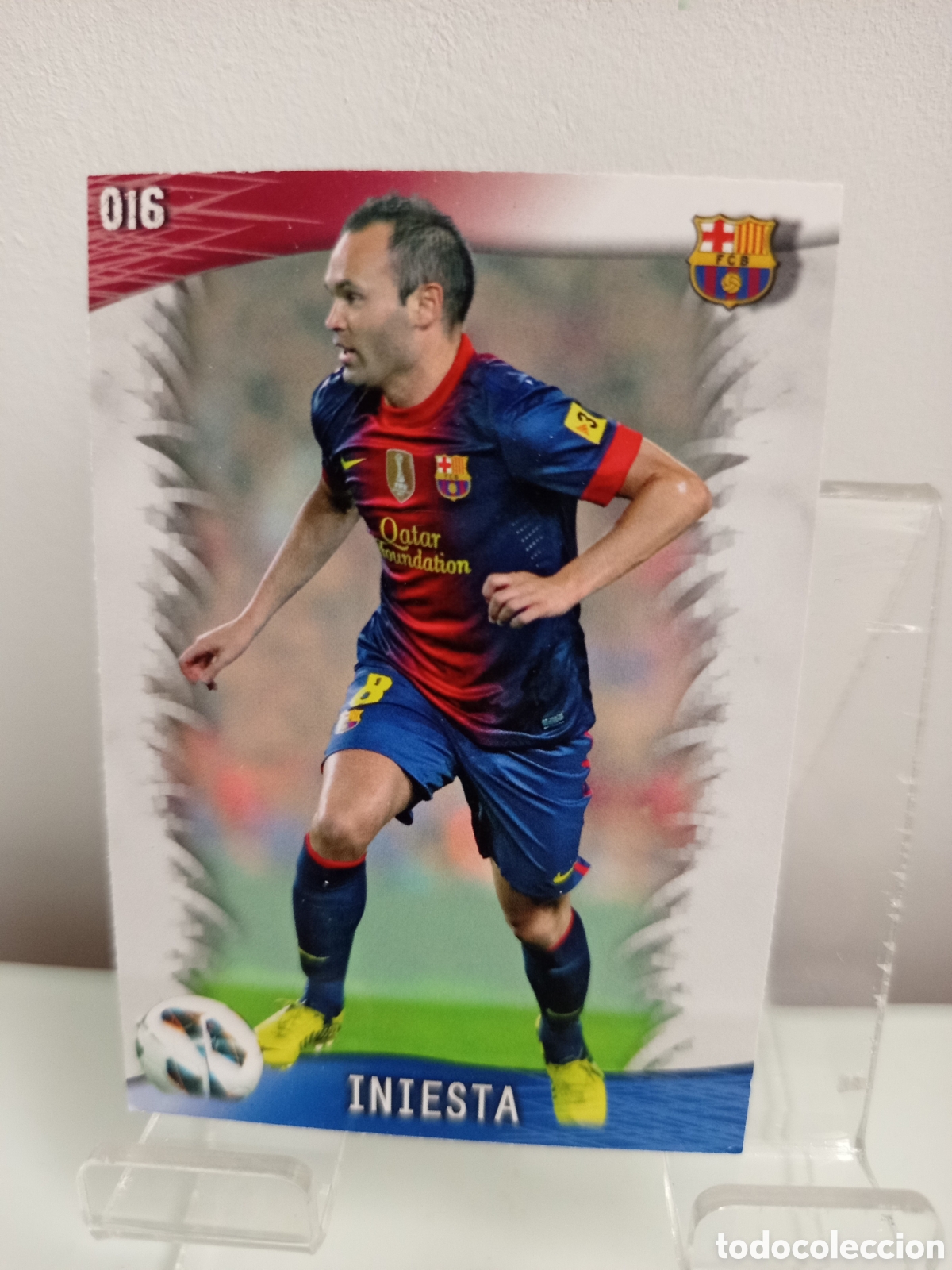 Cromos de F&uacute;tbol: ❇️ CROMO CARD ⚽ INIESTA BARCELONA 16 FICHAS LIGA QUIZ GAME 2014 13 14 2013 2014 MUNDICROMO ❇️
