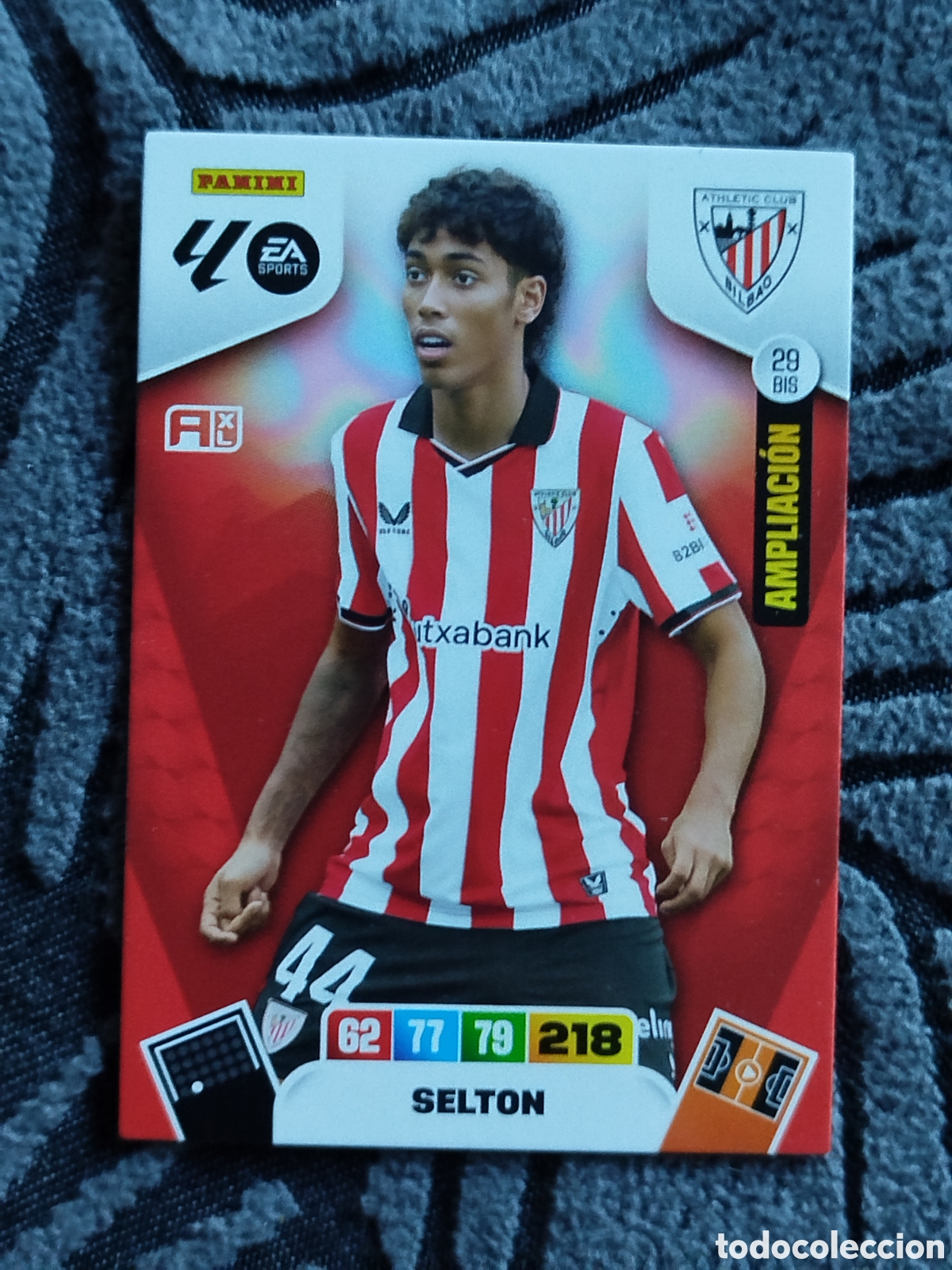 Cromos de F&uacute;tbol: ADRENALYN XL 2025 2026 25 26 PANINI SELTON ATHLETIC BILBAO 29 BIS AMPLIACI&Oacute;N MOMENTUM CROMO CARD