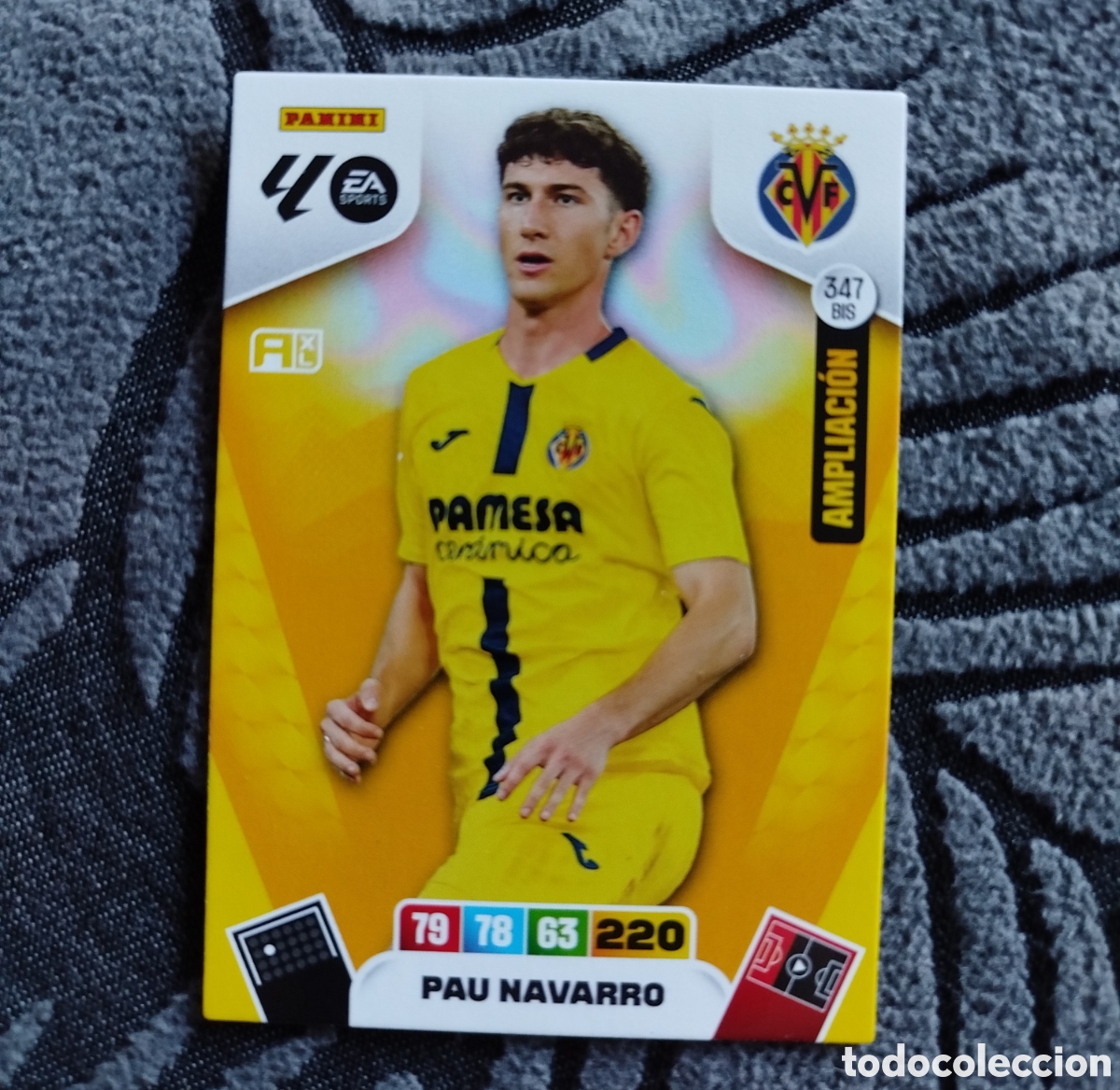 Cromos de F&uacute;tbol: ADRENALYN XL 2025 2026 25 26 PANINI PAU NAVARRO VILLAREAL 347 BIS AMPLIACI&Oacute;N MOMENTUM CROMO CARD