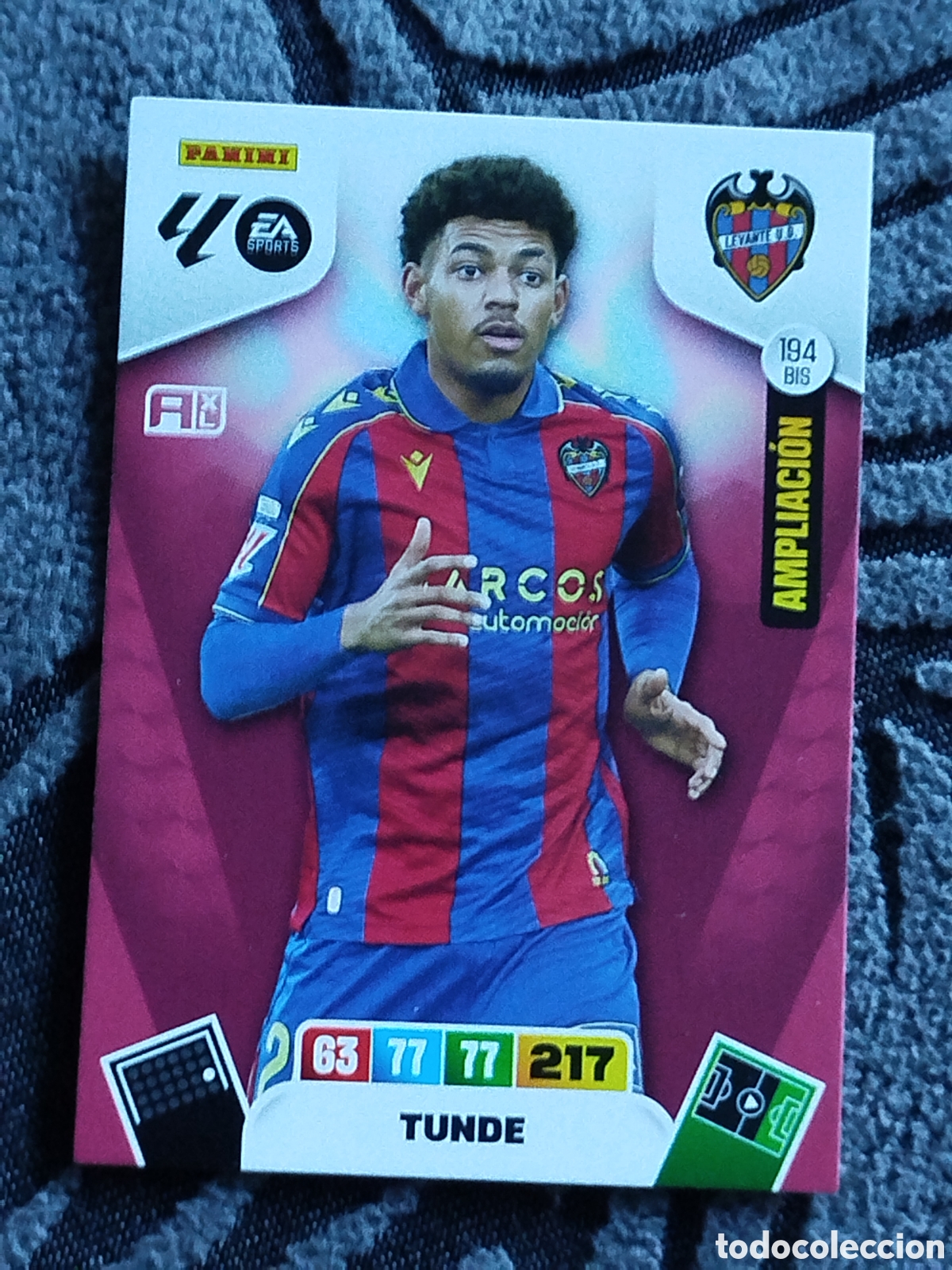 Cromos de F&uacute;tbol: ADRENALYN XL 2025 2026 25 26 PANINI TUNDE LEVANTE 194 BIS AMPLIACI&Oacute;N MOMENTUM CROMO CARD