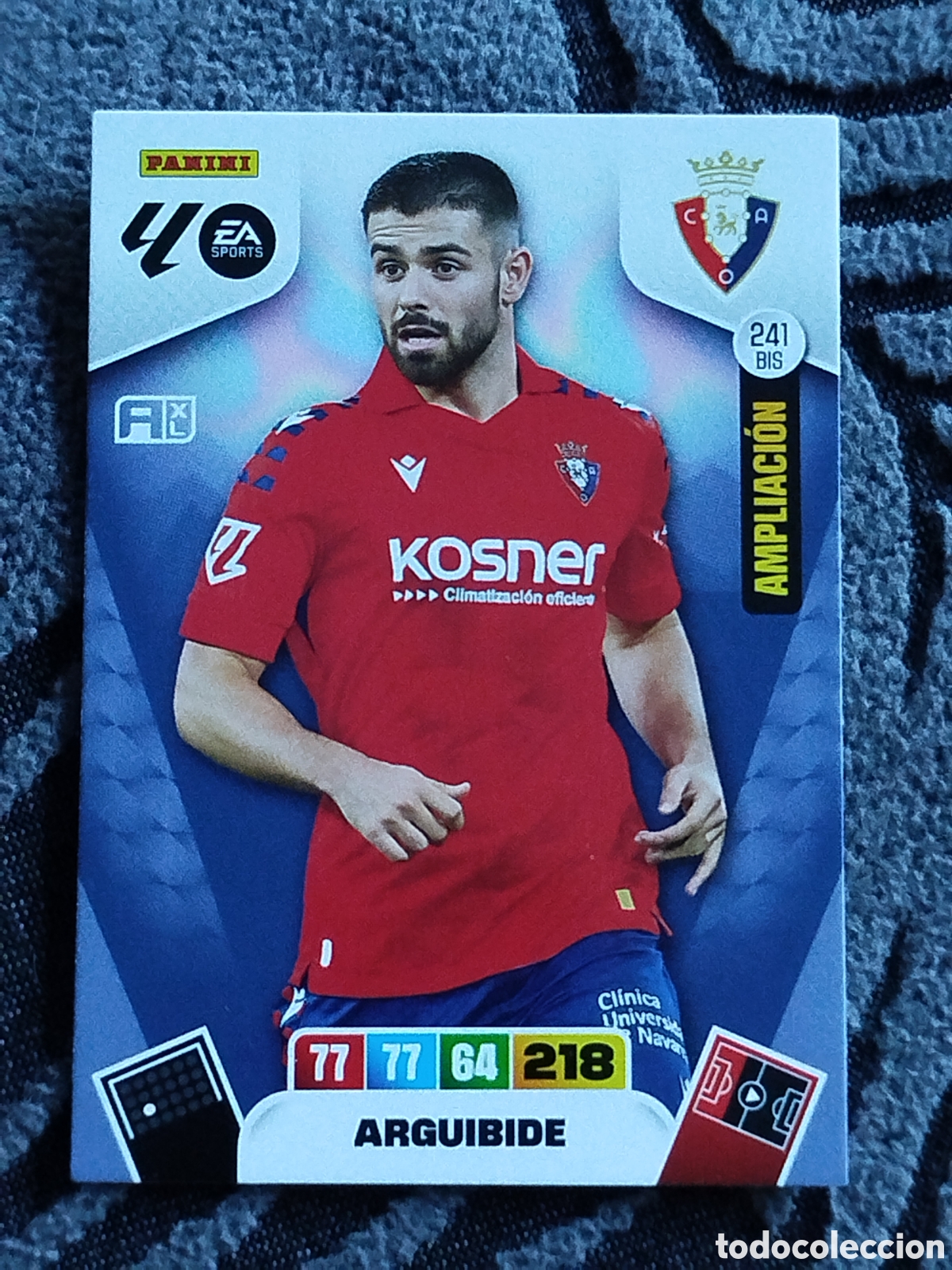 Cromos de F&uacute;tbol: ADRENALYN XL 2025 2026 25 26 PANINI ARGUIBIDE OSASUNA 241 BIS AMPLIACI&Oacute;N MOMENTUM CROMO CARD