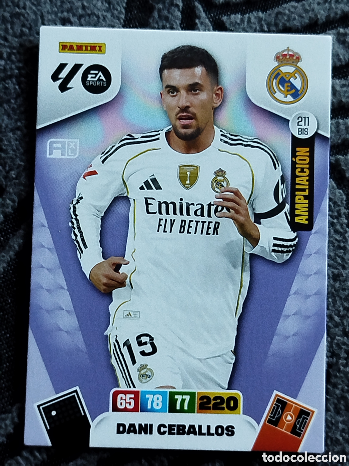 Cromos de F&uacute;tbol: ADRENALYN XL 2025 2026 25 26 PANINI CEBALLOS REAL MADRID 211 BIS AMPLIACI&Oacute;N MOMENTUM CROMO CARD