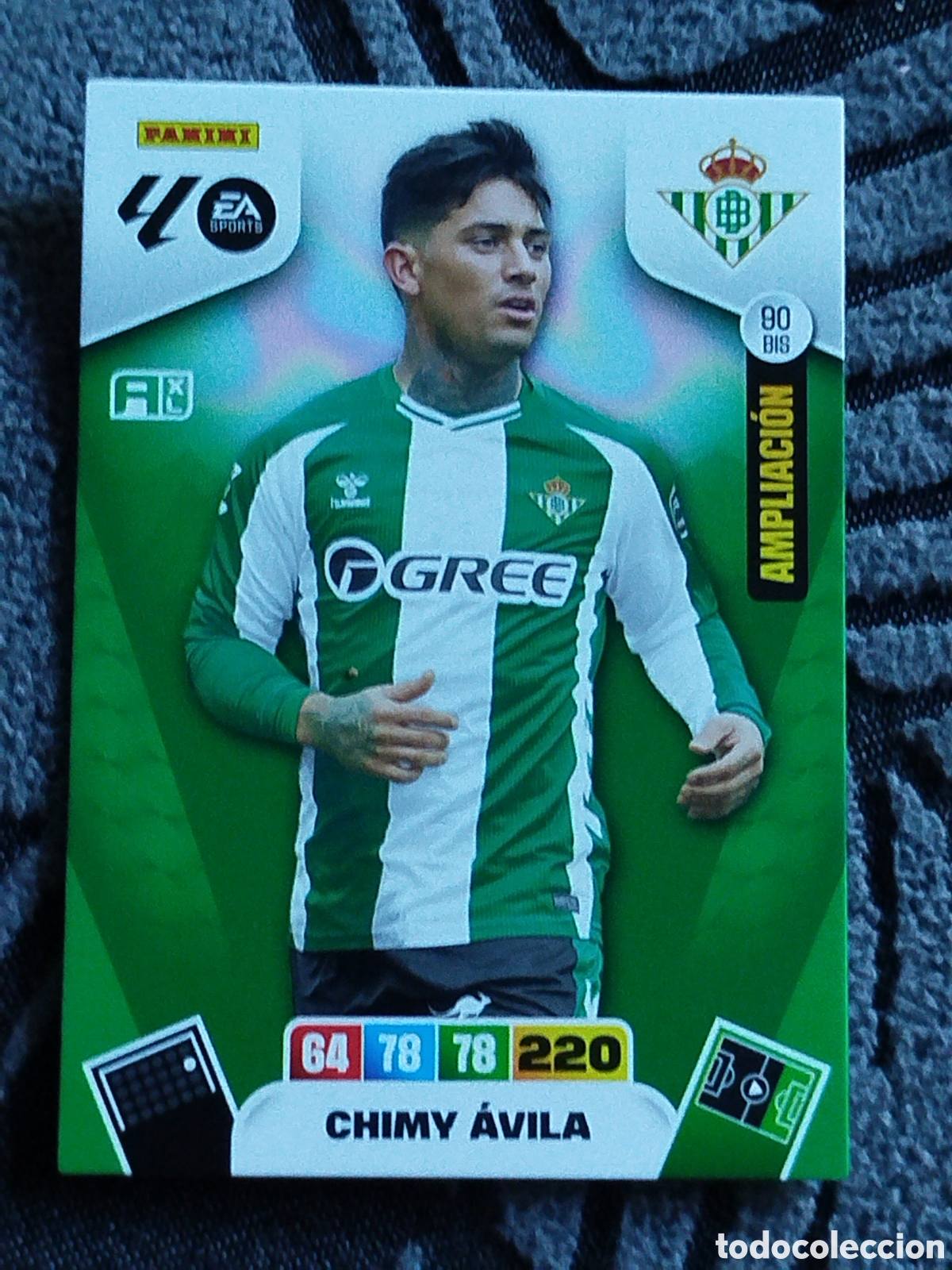 Cromos de F&uacute;tbol: ADRENALYN XL 2025 2026 25 26 PANINI CHIMY AVILA BETIS 90 BIS AMPLIACI&Oacute;N MOMENTUM CROMO CARD