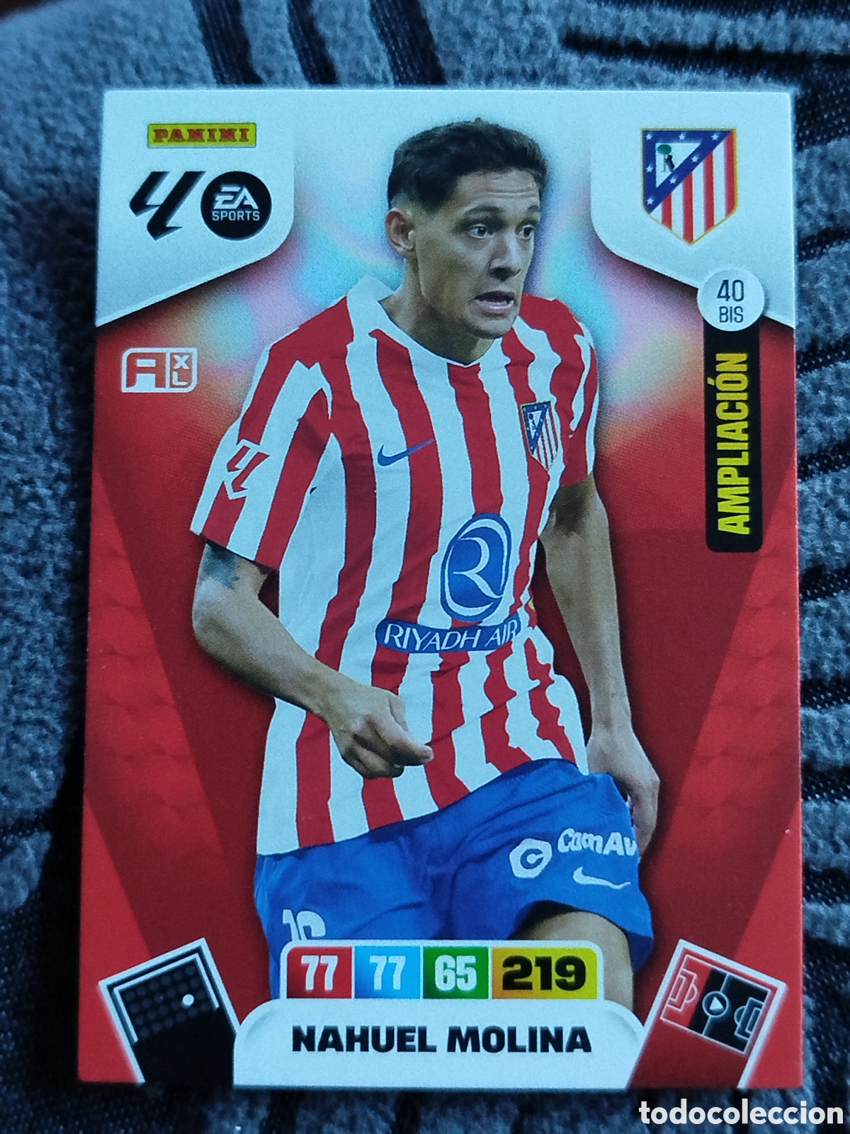 Cromos de Futebol: ADRENALYN XL 2025 2026 25 26 PANINI NAHUEL ATL&Eacute;TICO MADRID 40 BIS AMPLIACI&Oacute;N MOMENTUM CROMO CARD