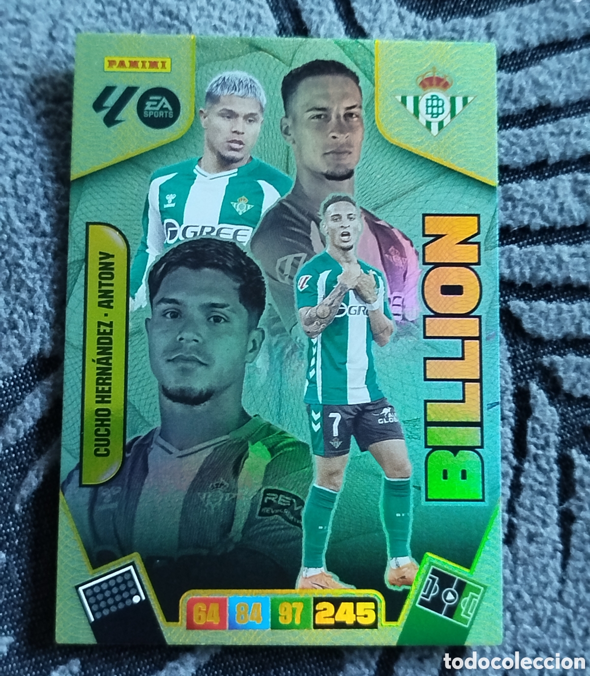 Cromos de F&uacute;tbol: BILLION CUCHO HERNANDEZ ANTONY BETIS ADRENALYN XL 2025 2026 25 26 PANINI MOMENTUM CROMO CARD
