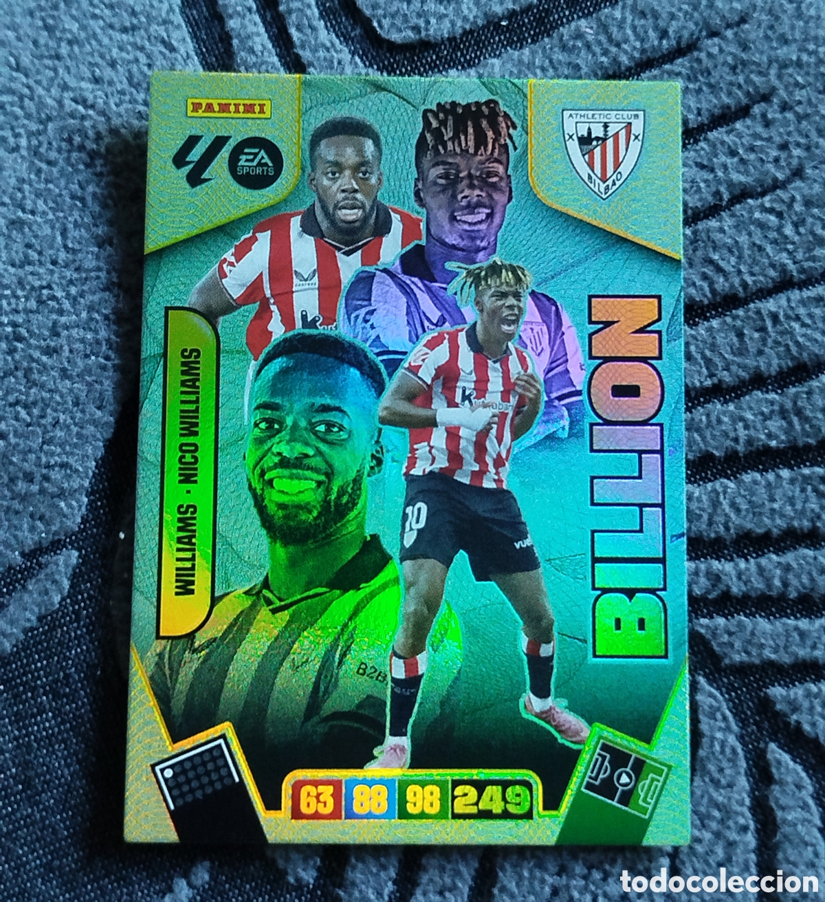 Cromos de F&uacute;tbol: BILLION NICO WILLIAMS ATHLETIC CLUB BILBAO ADRENALYN XL 2025 2026 25 26 PANINI MOMENTUM CROMO CARD