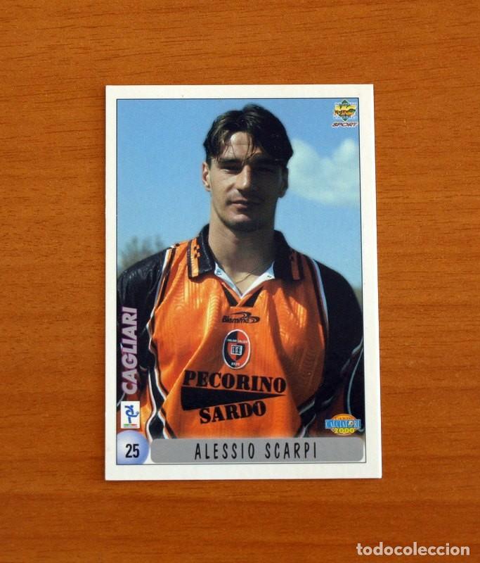 Cromos de F&uacute;tbol: Cagliari -N&ordm; 25 Alessio Scarpi-Diego Luis L&oacute;pez -Mundicromo 1999-2000, 99-00 Calciatori-Italia