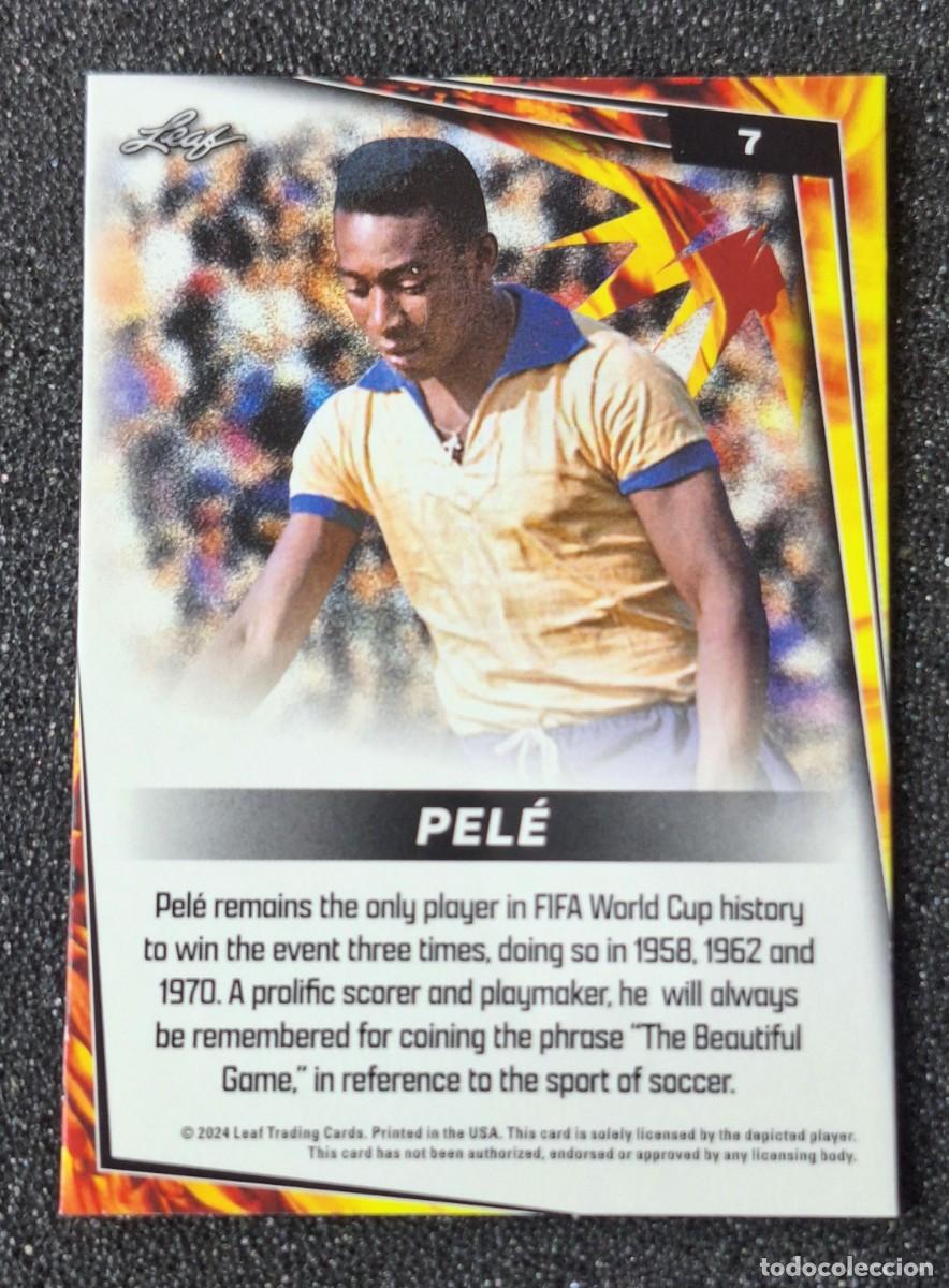 Cromos de f&uacute;tbol: Pele Brasil Leaf Soccer 2024 #7 Green - Foto 2