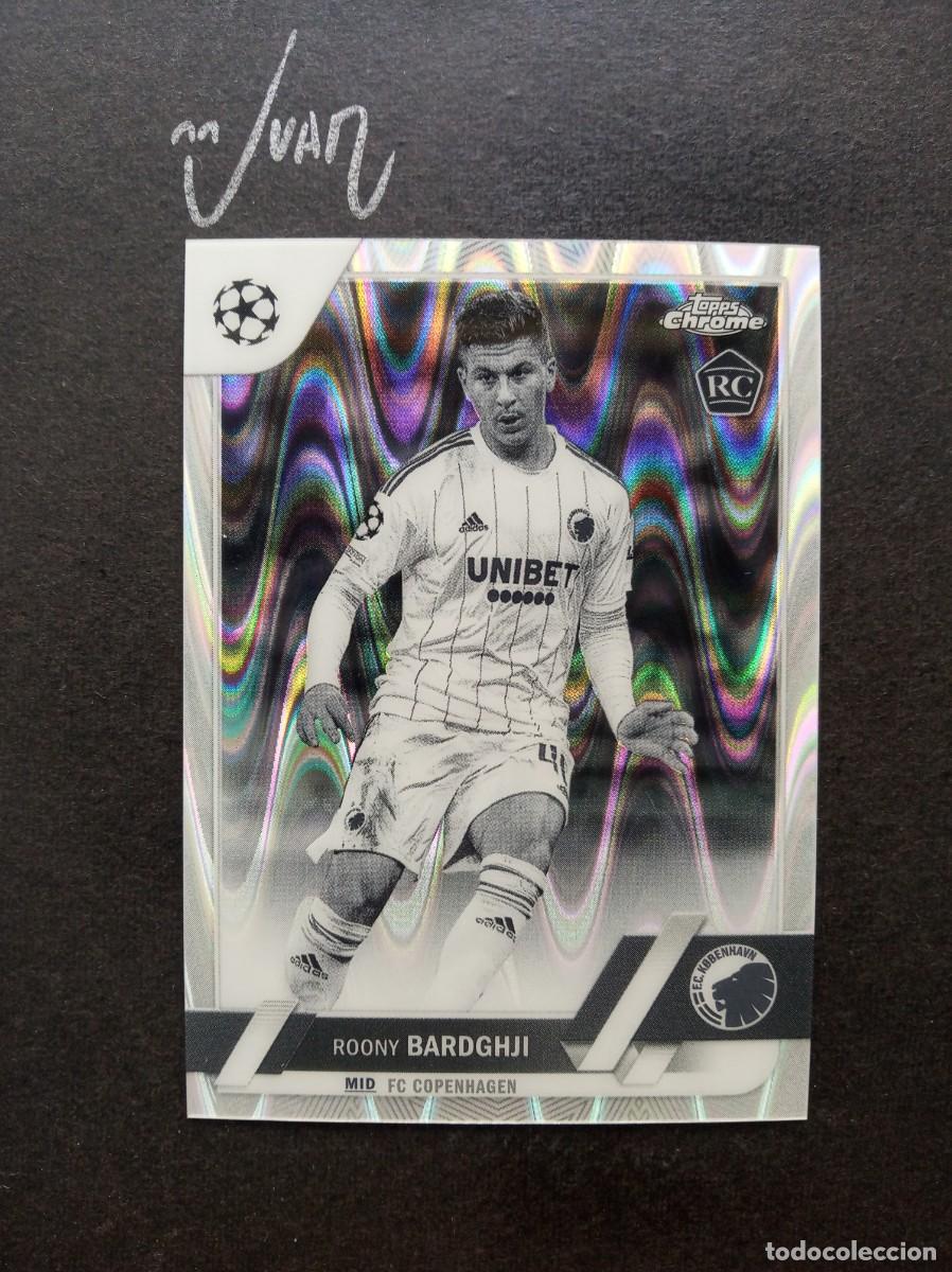 Cromos de F&uacute;tbol: N&ordm; 40 BLACK WHITE RAYWAVE ROOKIE BARDGHJI BARCELONA 25 26 ⚽ TOPPS &reg; CHROME 2022 2023 22 23 NUEVO