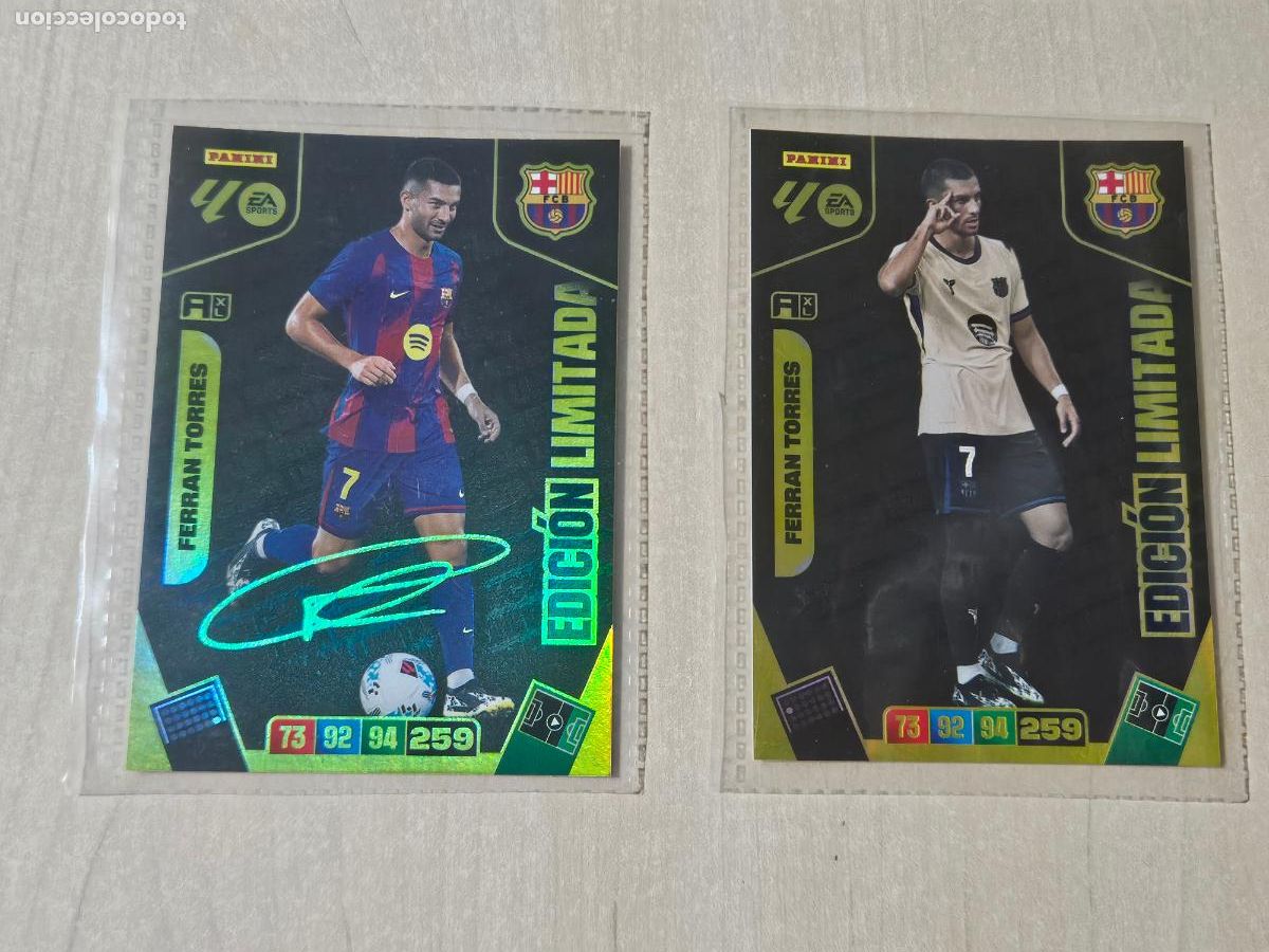 Cromos de F&uacute;tbol: Adrenalyn 2025 2026 / 25 26 Edici&oacute;n limitada firmada y sin firmar FERRAN BARCELONA