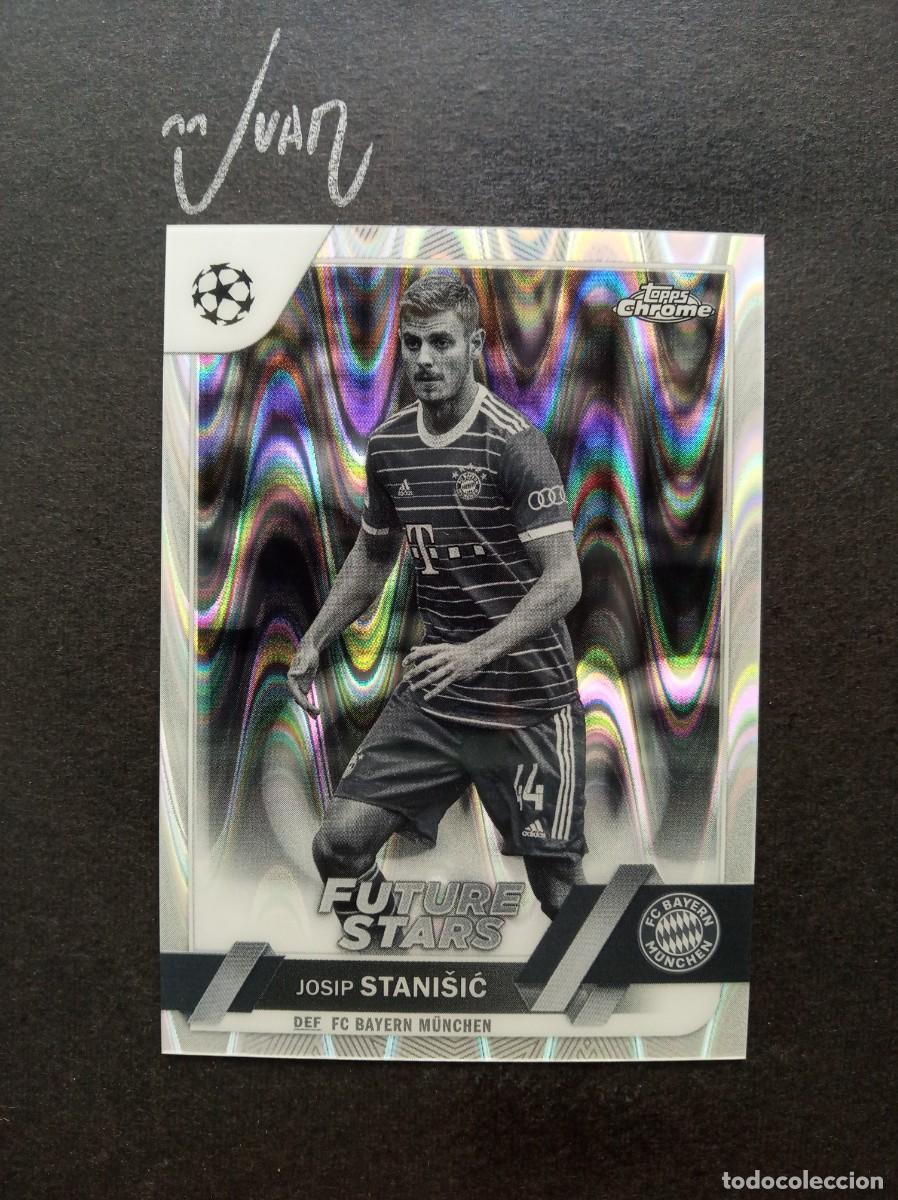 Cromos de F&uacute;tbol: N&ordm; 16 BLACK WHITE RAYWAVE STANISIC BAYER MUNICH CROACIA ⚽ TOPPS &reg; CHROME 2022 2023 22 23 NUEVO