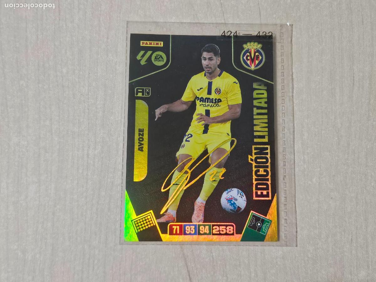 Cromos de F&uacute;tbol: Adrenalyn 2025 2026 / 25 26 Edici&oacute;n limitada firmada AYOZE - VILLARREAL