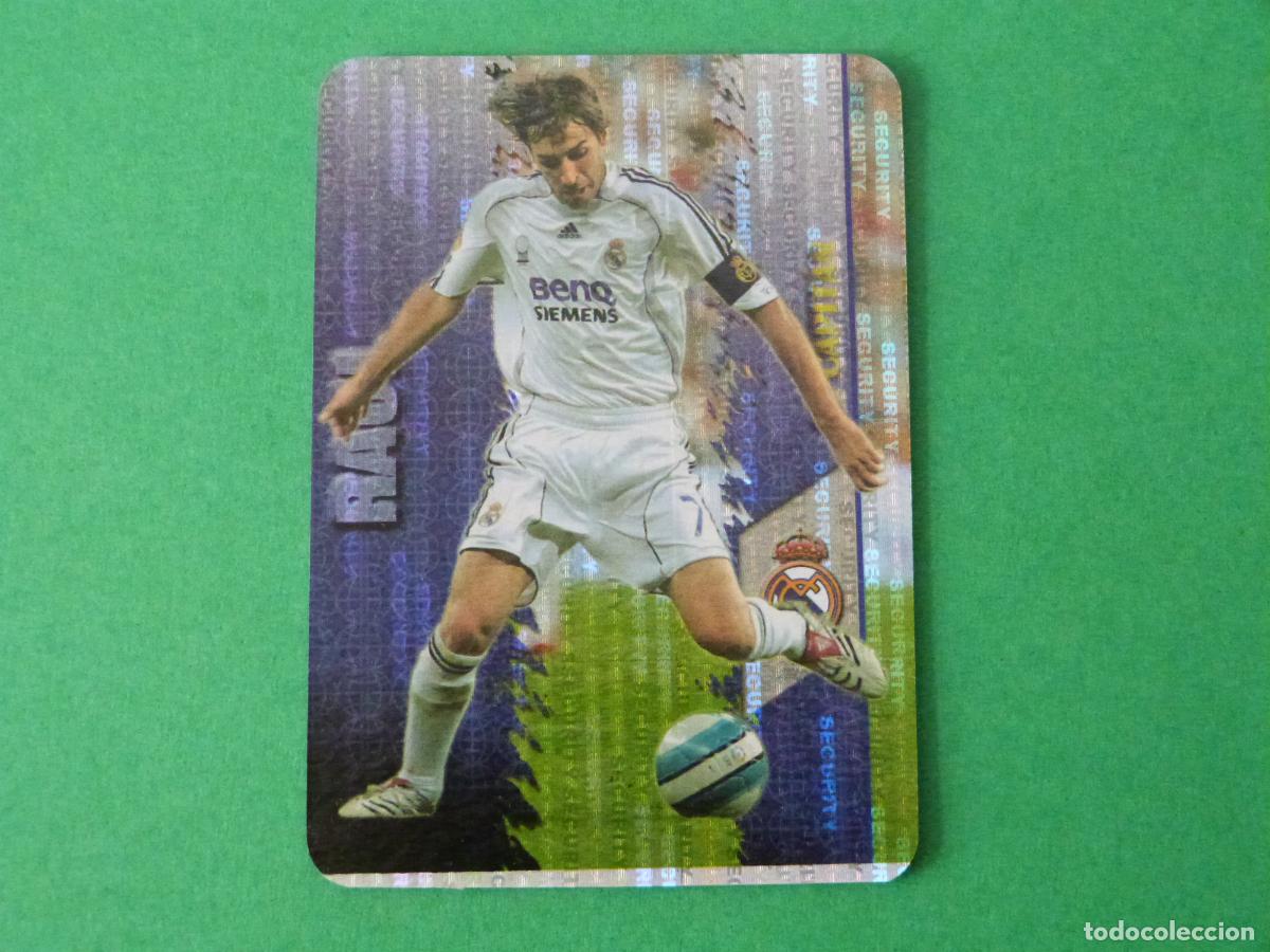 Cromos de F&uacute;tbol: TRADING CARD FUTBOL RAUL REAL MADRID BRILLO SECURITY N&ordm; 25 FICHAS LIGA MUNDICROMO 2007-2008/07-08