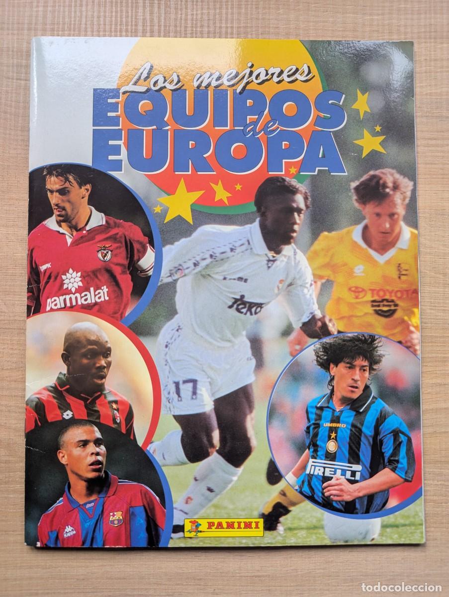 Cromos de F&uacute;tbol: &Aacute;lbum Los mejores equipos de Europa 1996-97 Panini Casi completo (Contiene 308 cromos m&aacute;s colocas).)