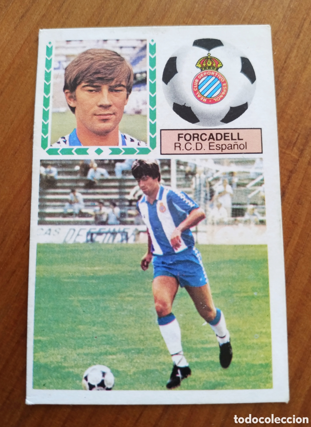 Cromos de F&uacute;tbol: Forcadell, coloca del espa&ntilde;ol, este 83 84