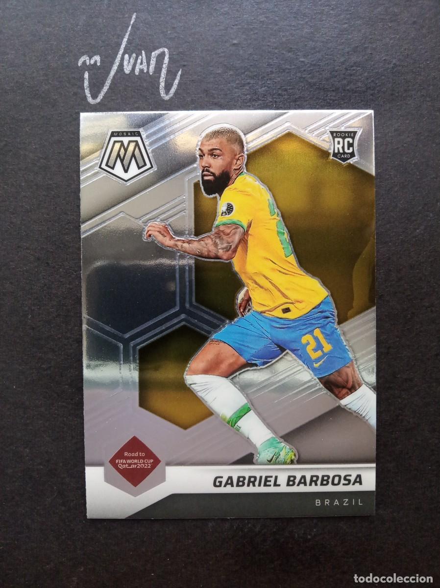 Cromos de F&uacute;tbol: ROOKIE GABRIEL BARBOSA BRASIL SANTOS ⚽ PANINI &reg; MOSAIC ROAD FIFA WORLD CUP QATAR 2021 2022 21 22