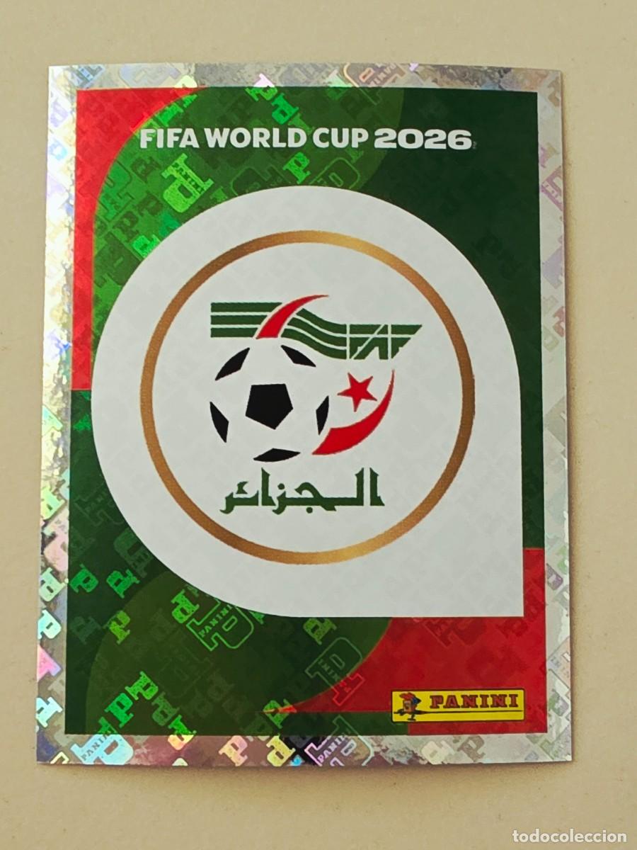 Cromos de F&uacute;tbol: ALG 1 Escudo logo emblema Argelia, Panini FIFA World Cup Mundial 2026 Sticker