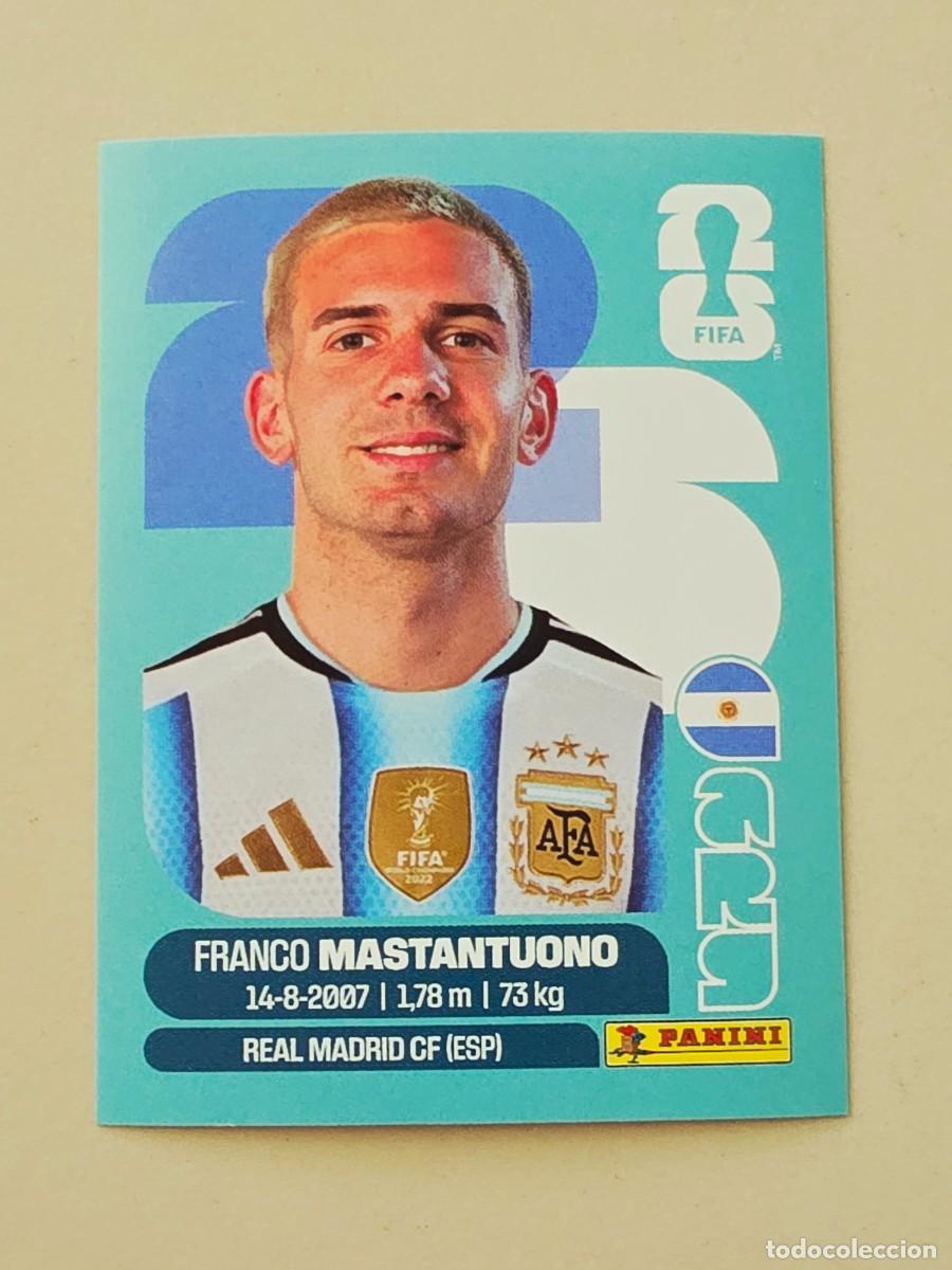 Cromos de F&uacute;tbol: ARG 15 Franco Mastantuono, Argentina, Panini FIFA World Cup Mundial 2026 Sticker