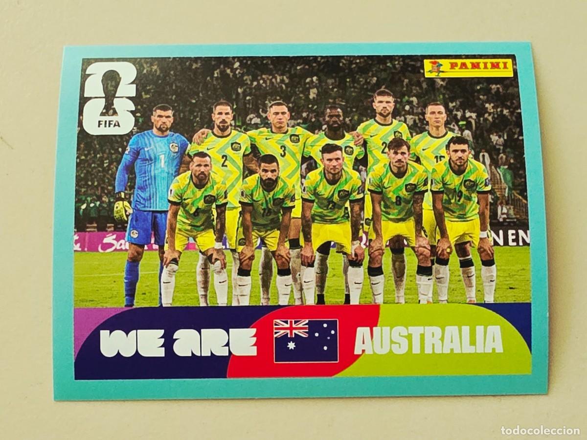 Cromos de F&uacute;tbol: AUS 13 Alineaci&oacute;n equipo plantilla Australia, Panini FIFA World Cup Mundial 2026 Sticker