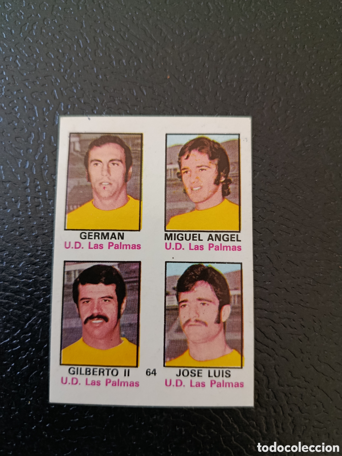 Fu&szlig;ball-Sticker: ADHESIVO 64 LAS PALMAS FHER DISGRA LIGA 1974/75 74 75 ADHESIVO NUNCA USADO